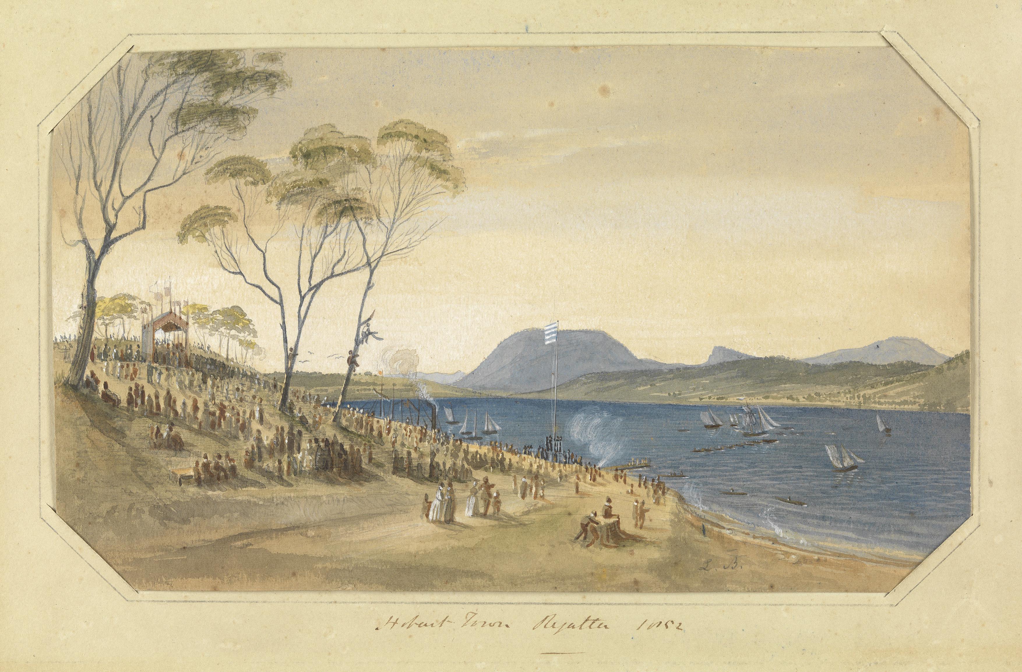 Hobart Town Regatta 1852 by Ludwig Becker r/hobart