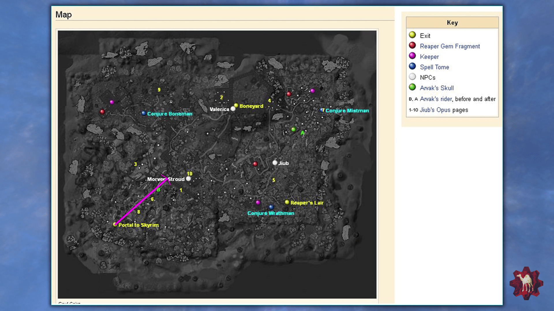 Really helpful Soul Cairn map for everything there to find. gamingMeme