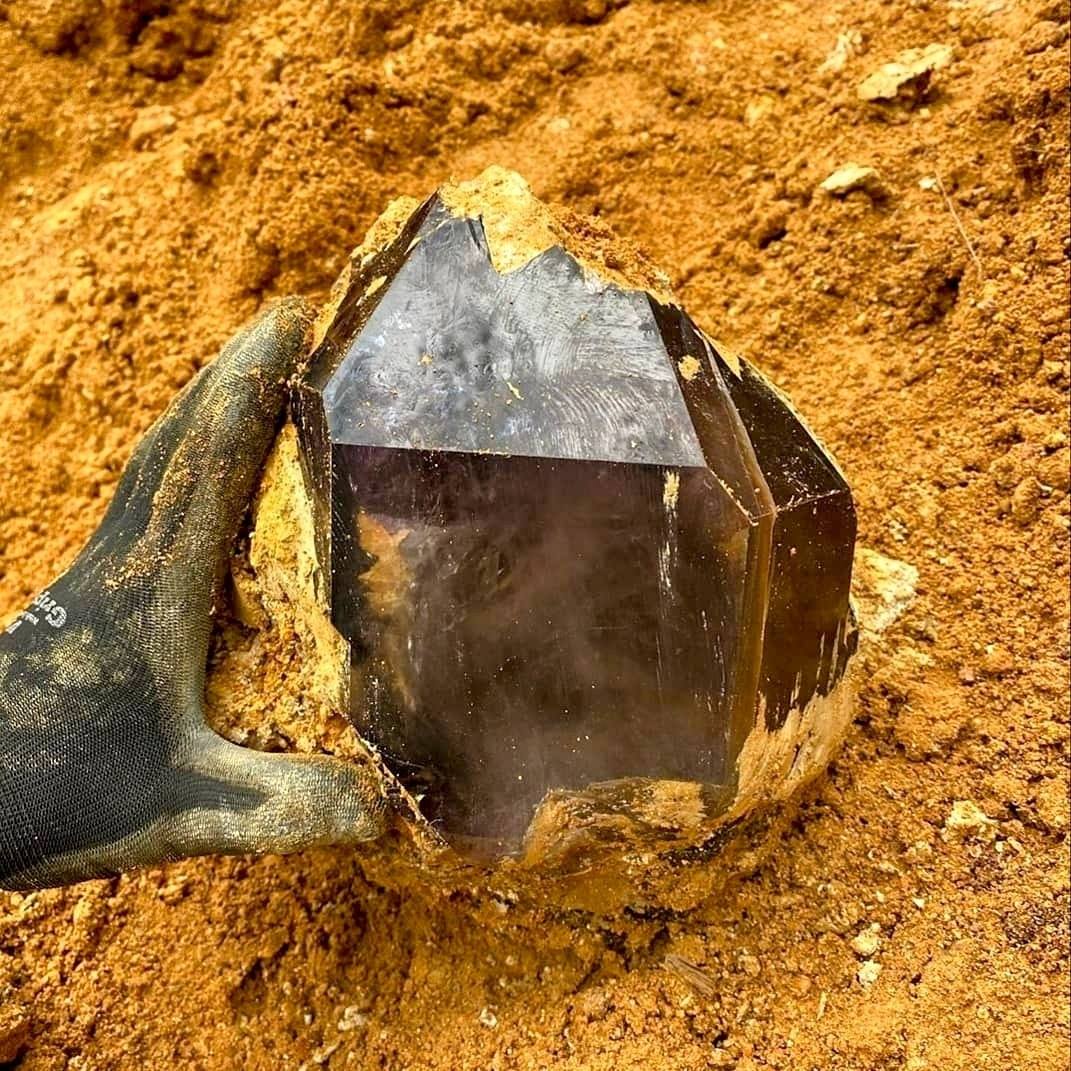 I always post photos of crystals after they have been cleaned and