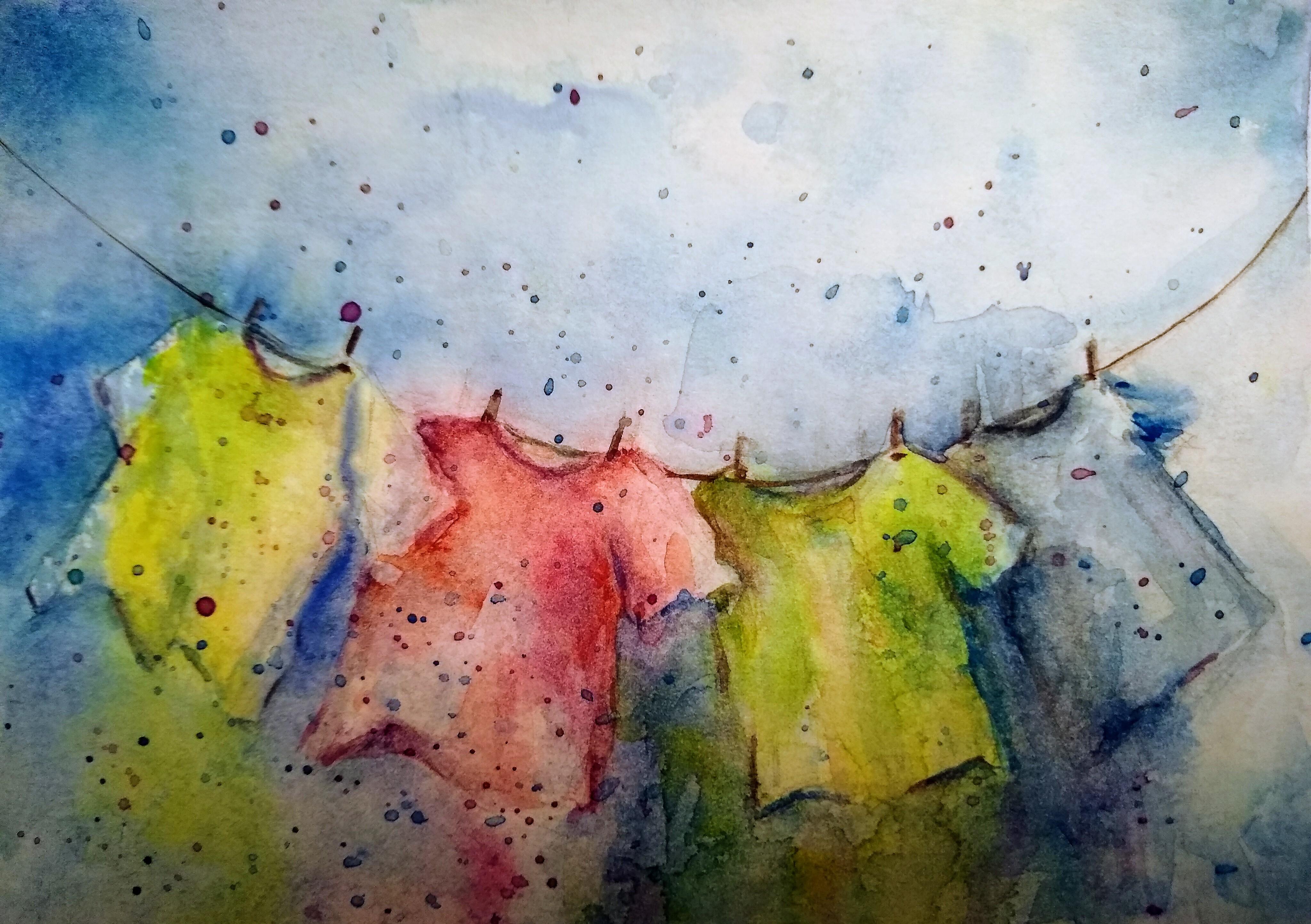 Laundry day r/Watercolor