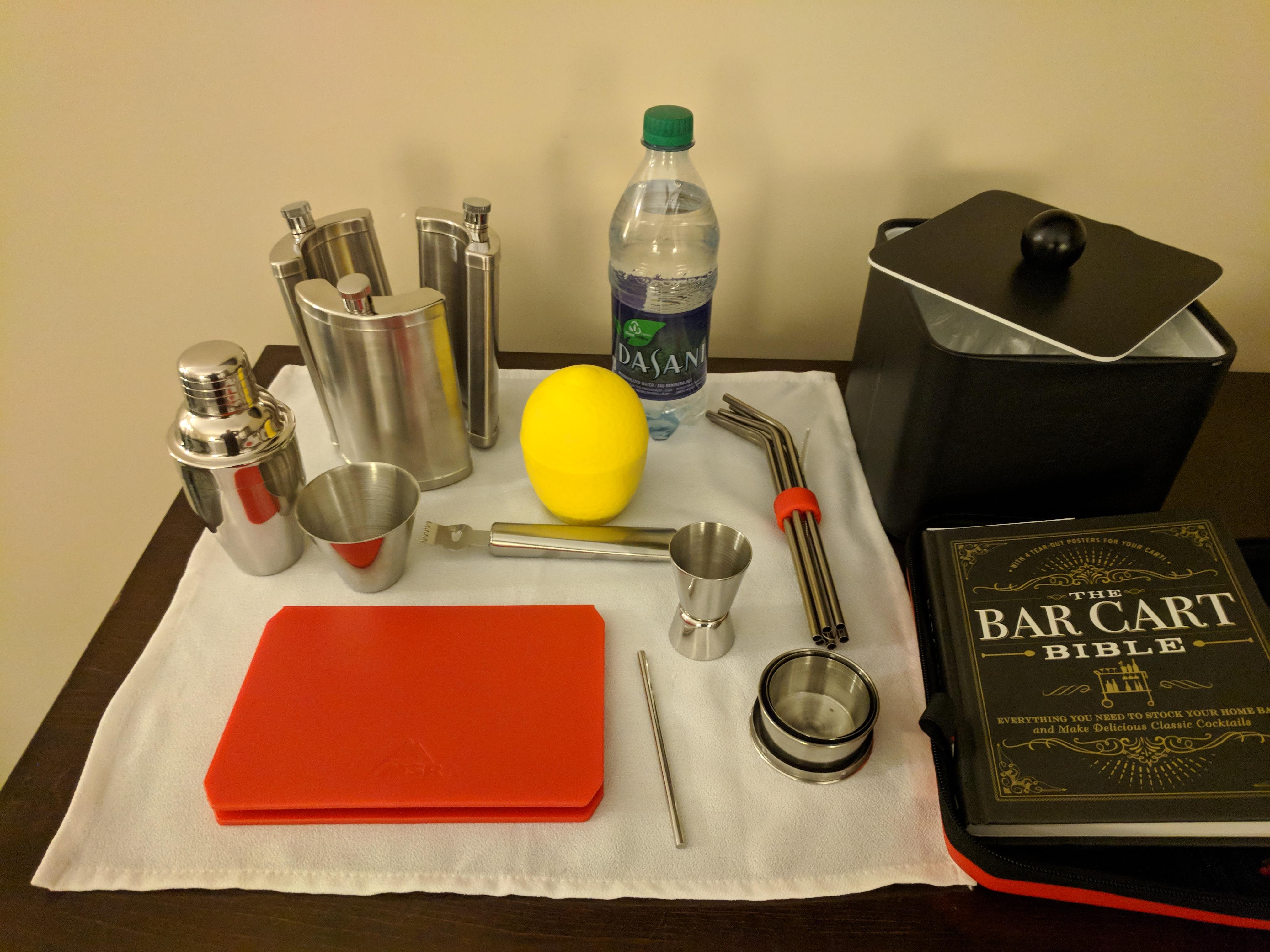 Doesn't look like much except it is a portable bar for traveling. Makes