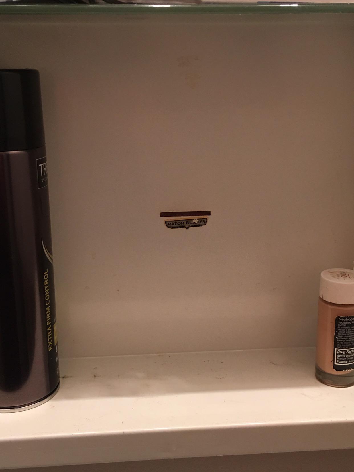 My medicine has a razor blade disposal slot that goes into the