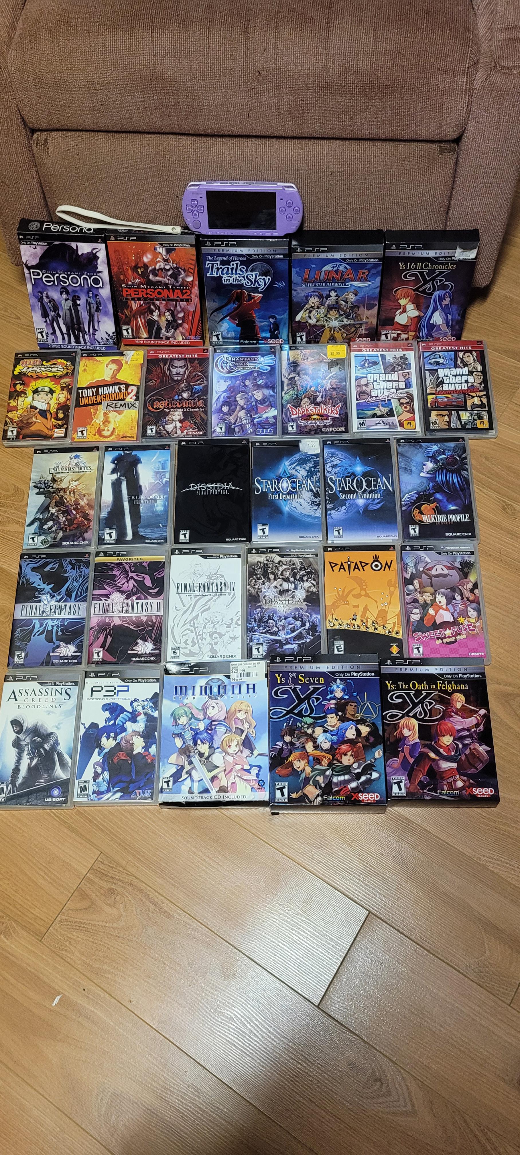 My PSP collection so far, and yes I really like JRPG's and the PSP had