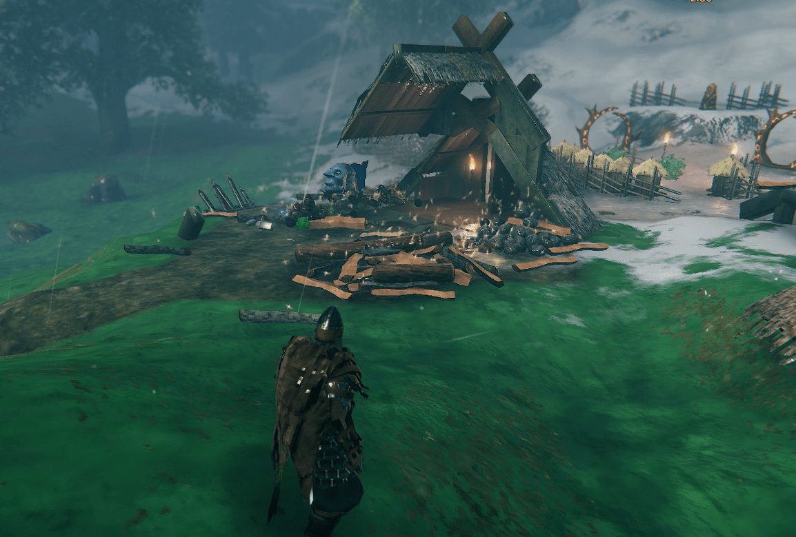 Two trolls came out of nowhere in the Meadows and destroyed my storage