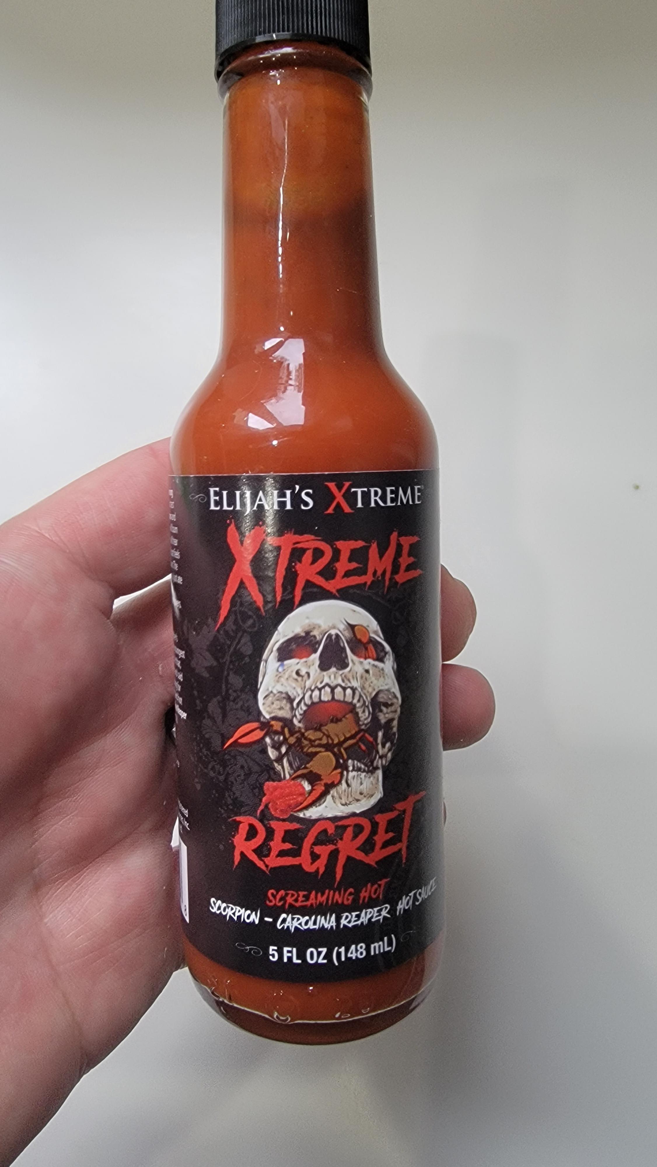 Elijah's Xtreme Regret Hot Sauce, captain lethal sauce