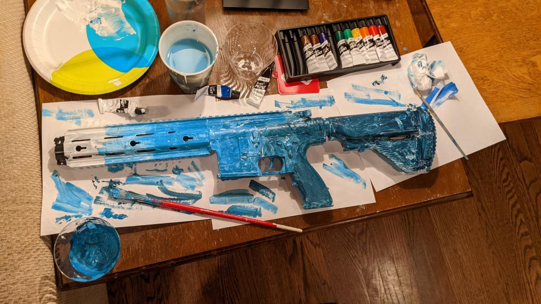 custom black ice paint job I did ) r/airsoft