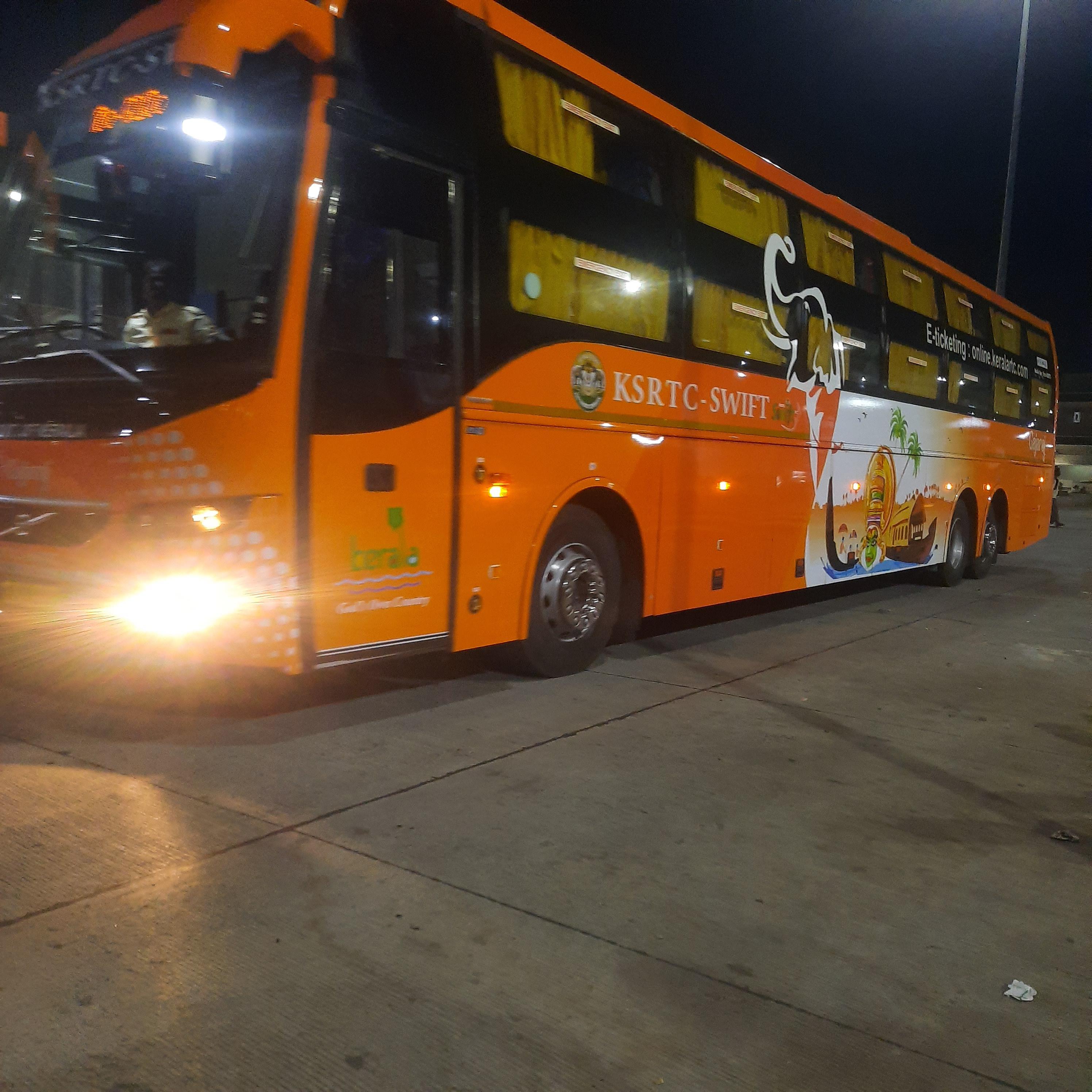 TrivandrumBangalore KSRTC Swift Bus at Tirunelveli New Bus Stand. r/Kerala