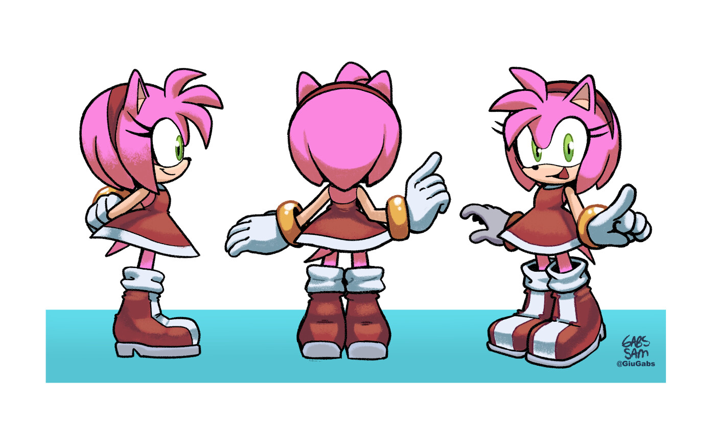 Amy Rose turn around (by Giuliana Benitez) r/SonicTheHedgehog
