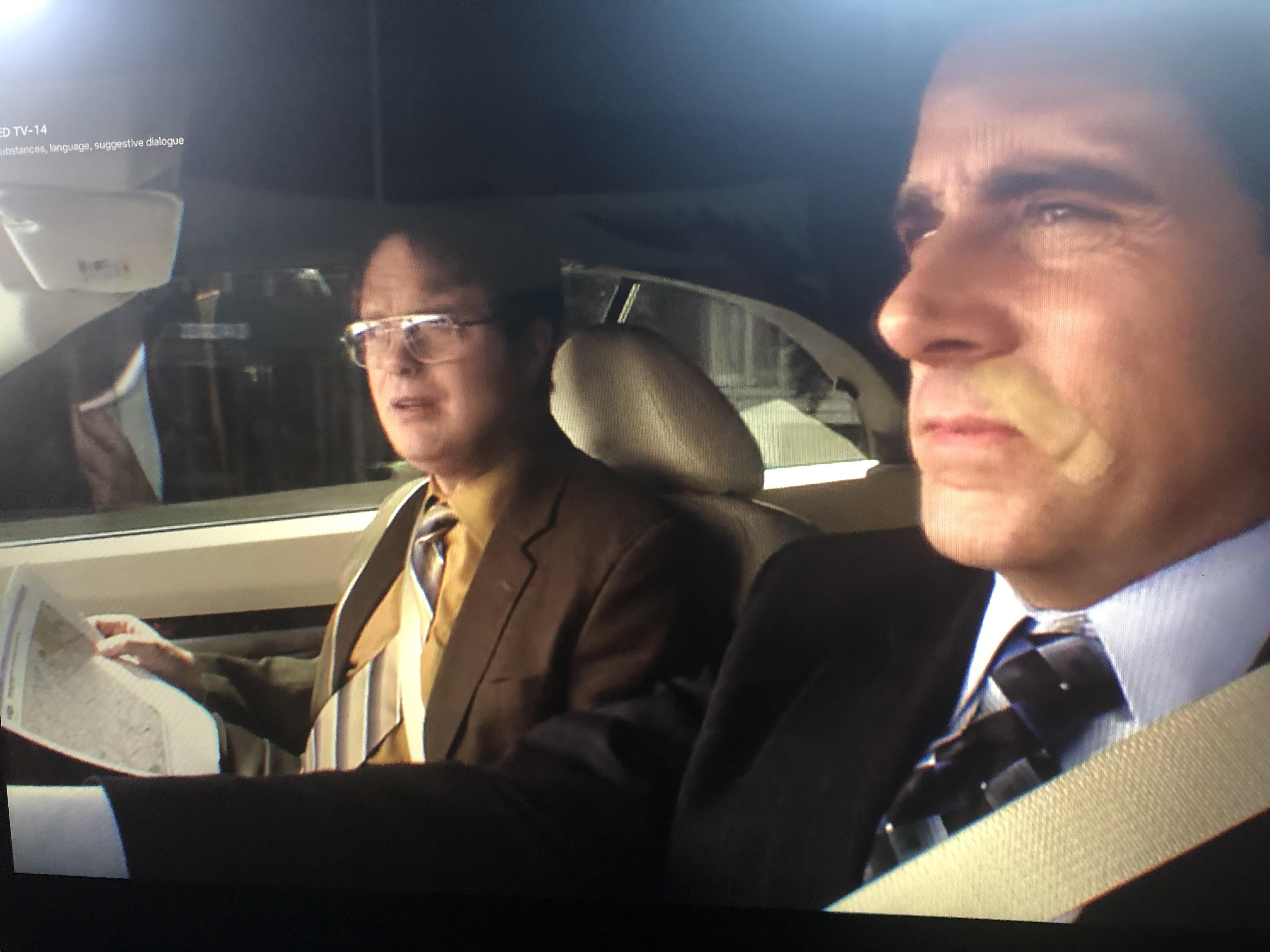 Michael and Dwight stopped using GPS after Michael drove into the lake