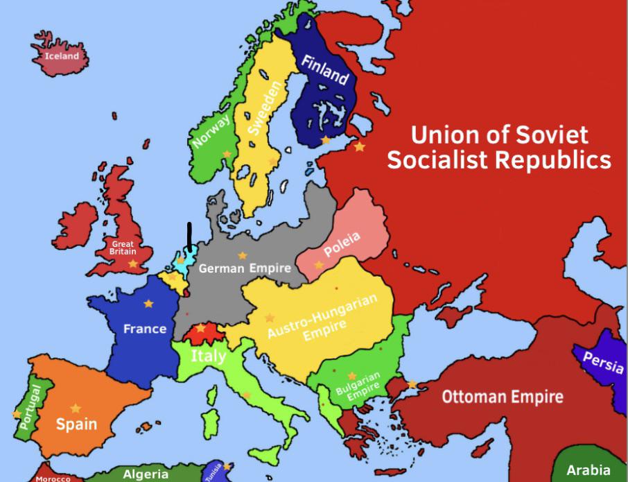Political Map Of Europe 1918