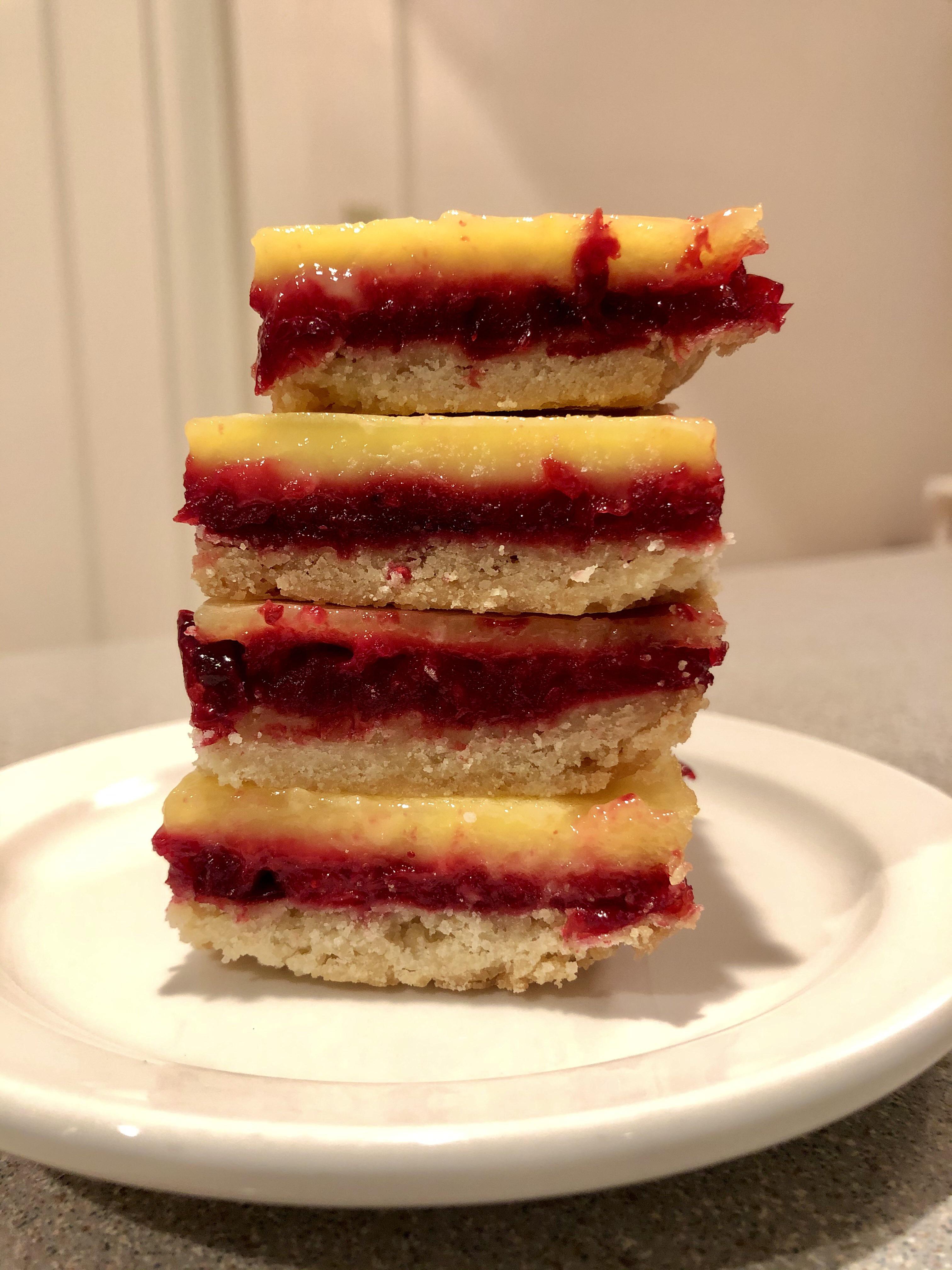 [Homemade] cranberry lemon bars r/food