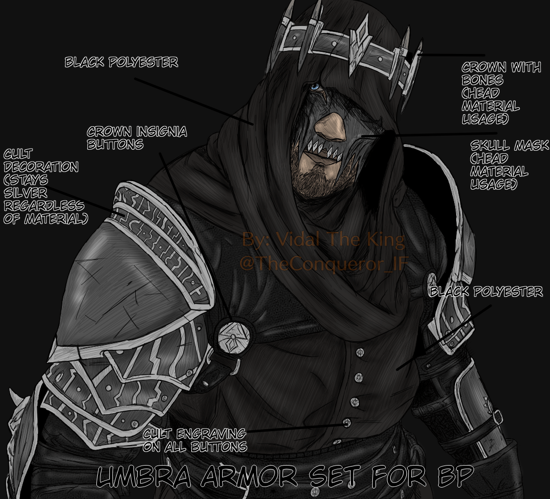 Black Prior Umbra set Concept. (I love designing
