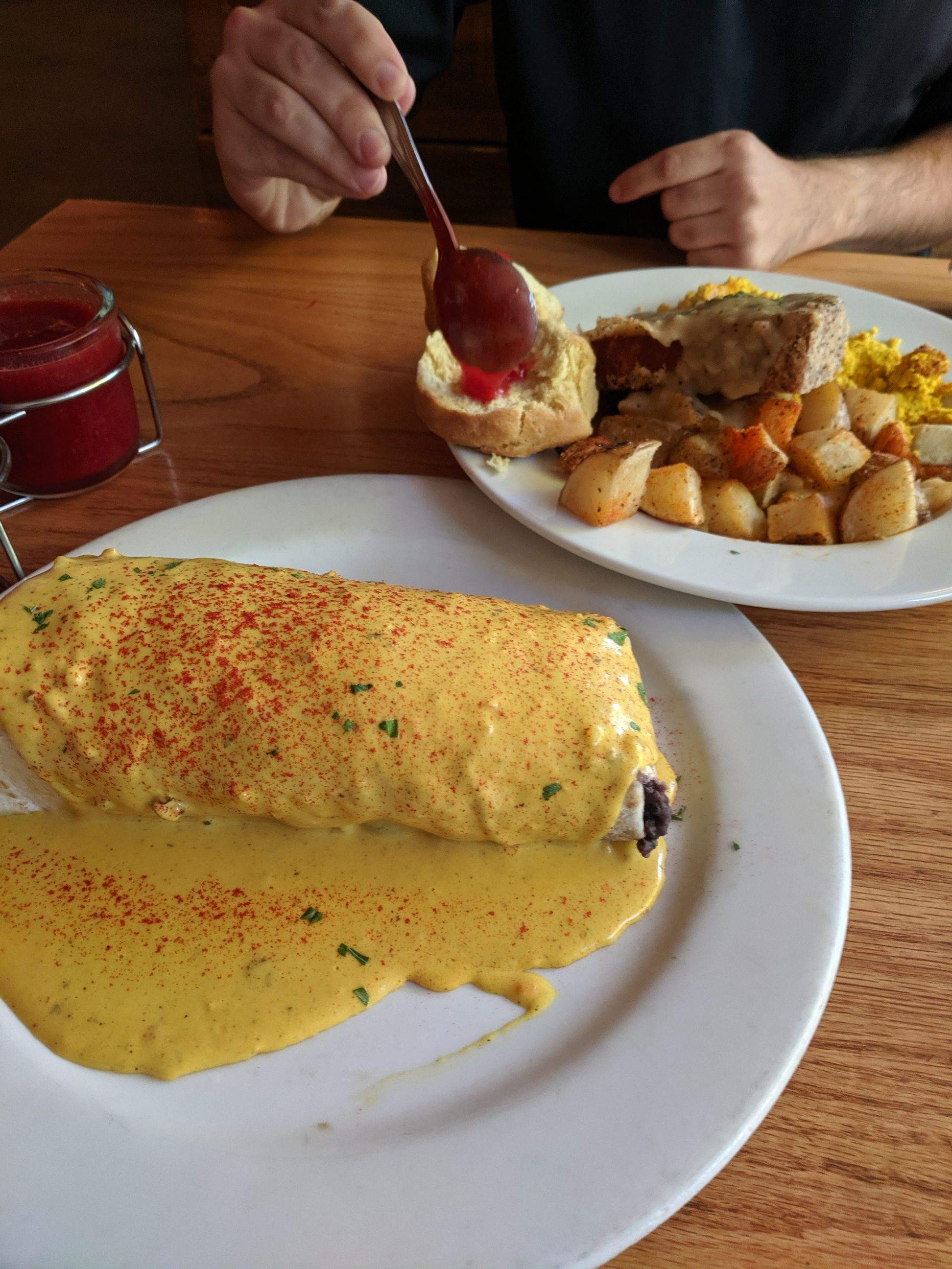A delightful breakfast at Watercourse Foods in Denver Colorado. r