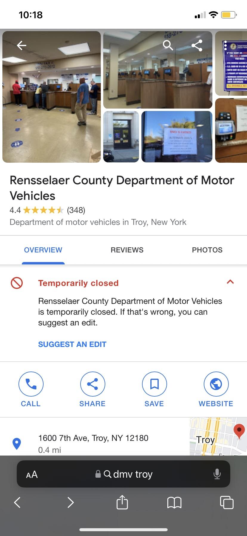 DMV closed? r/Troy