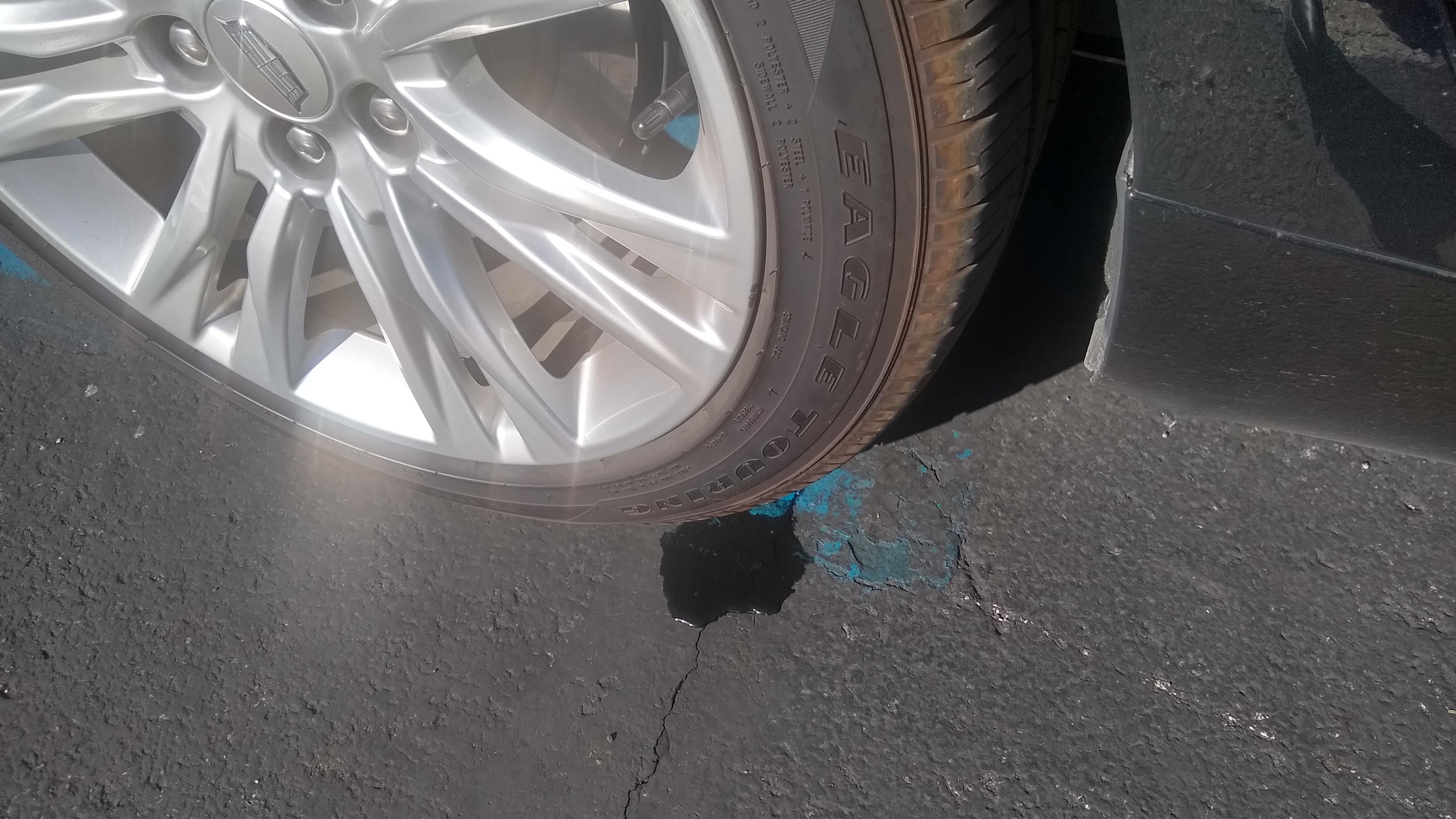 Water leaking out of my tire. While I get the tire patched and water