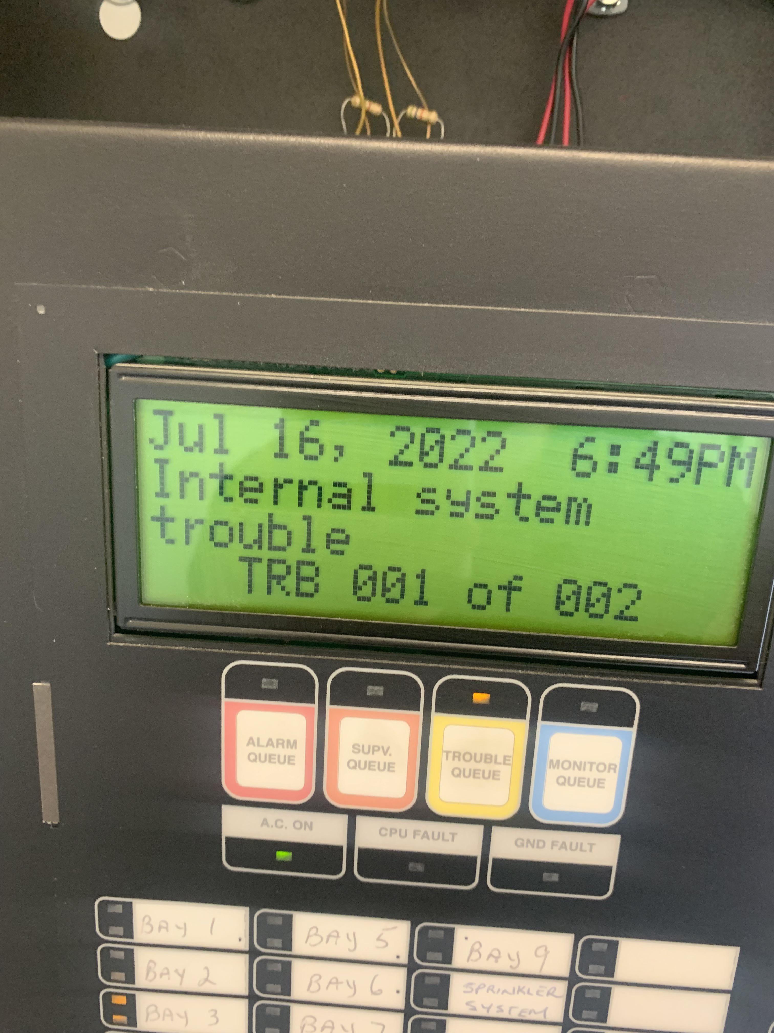 Mircom FX-2000 - Hey guys does the internal systems trouble for this