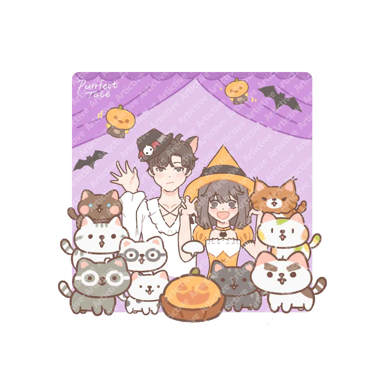 Boss Mo & MC Halloween Fanart🎃 r/PurrfectTale