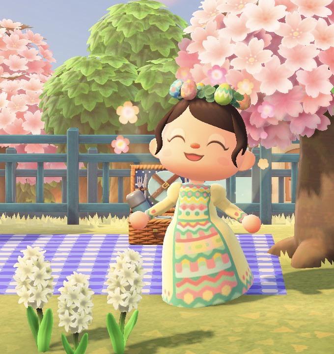 I made a Bunny Day dress! r/ac_newhorizons