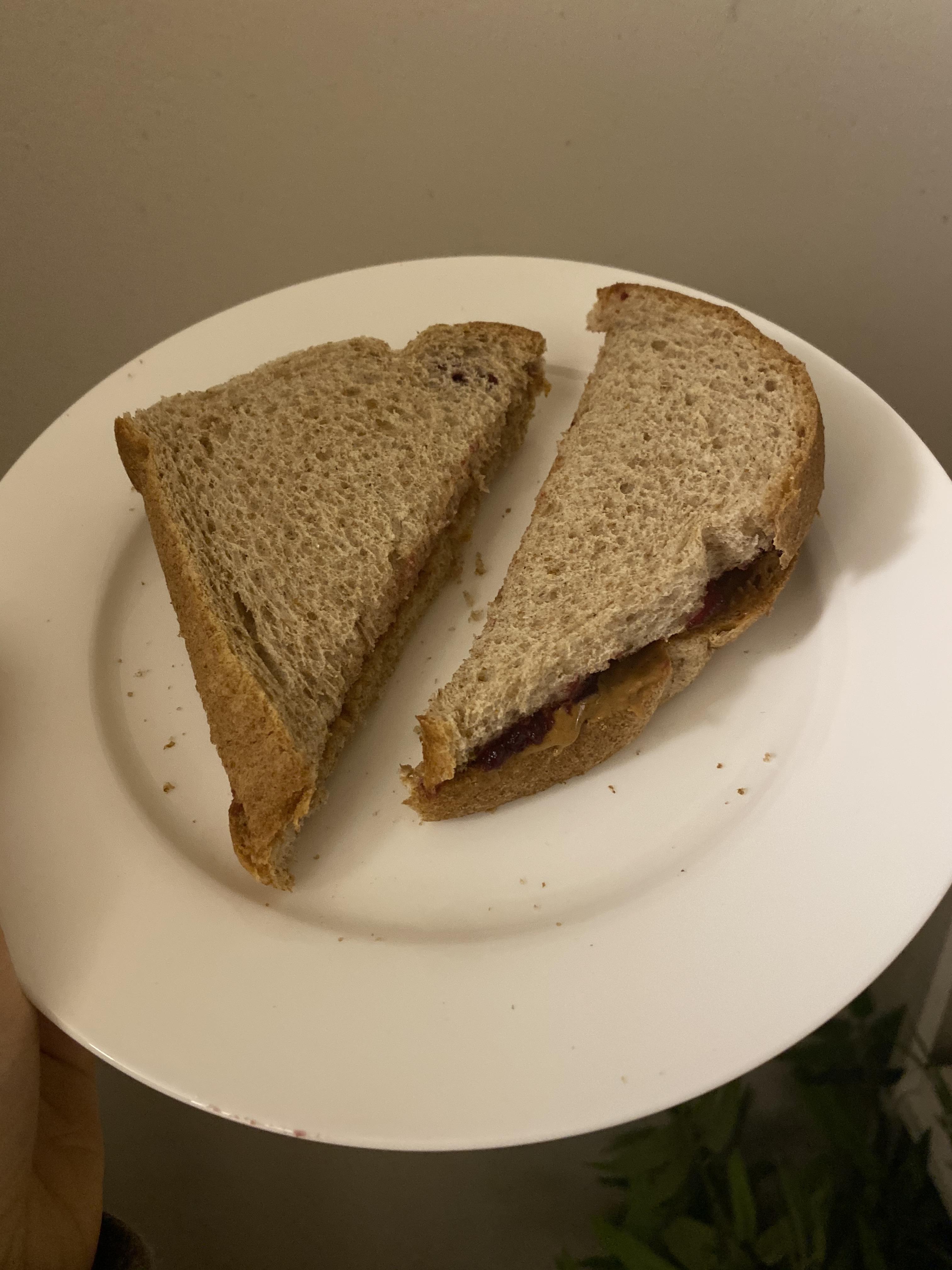 Y’all don’t know how long I’ve been wanting a pbj sandwich... 200 cals
