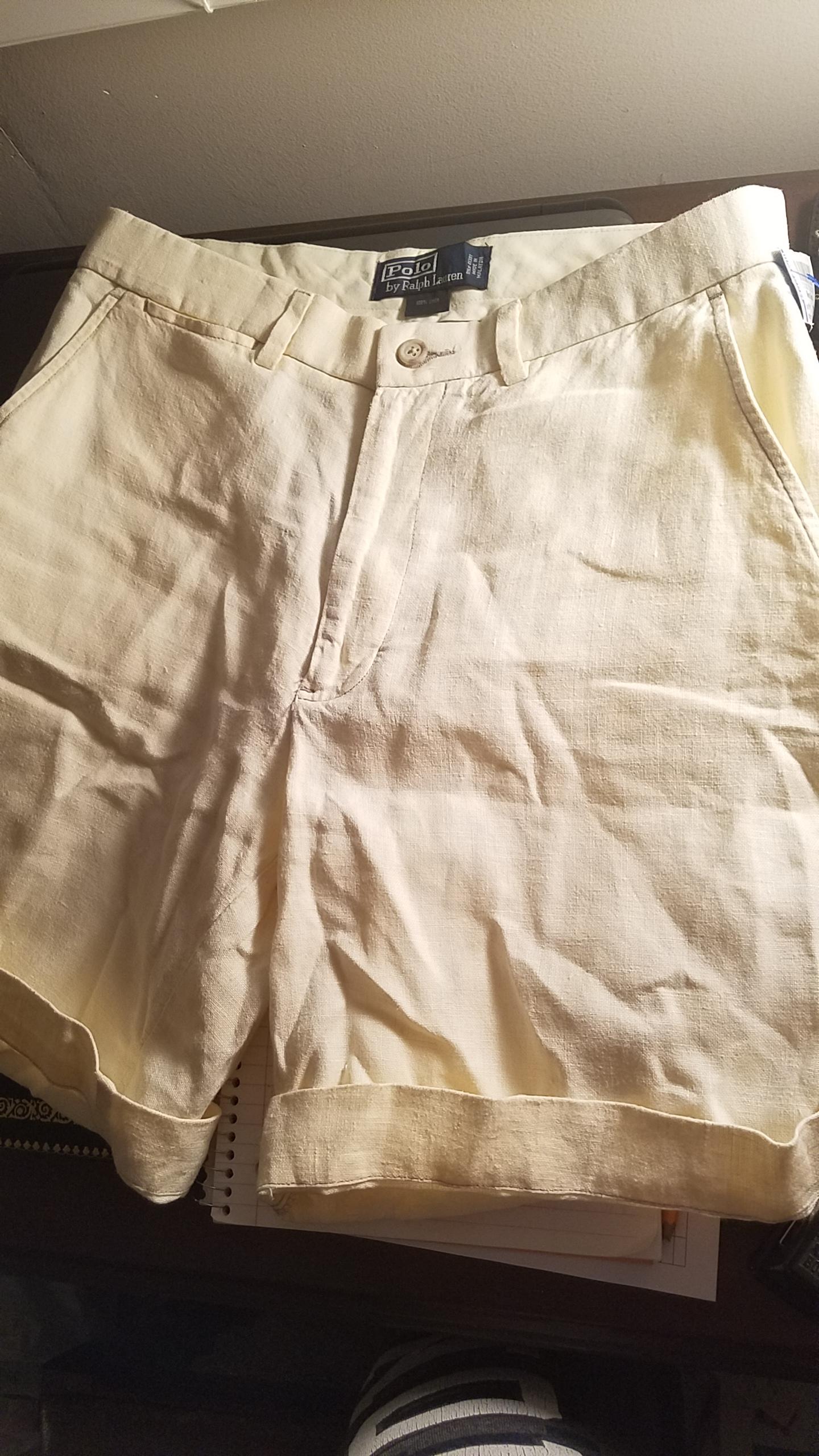 Vintage 1980s Polo Ralph Lauren Men's Linen Shorts I thrifted an hour