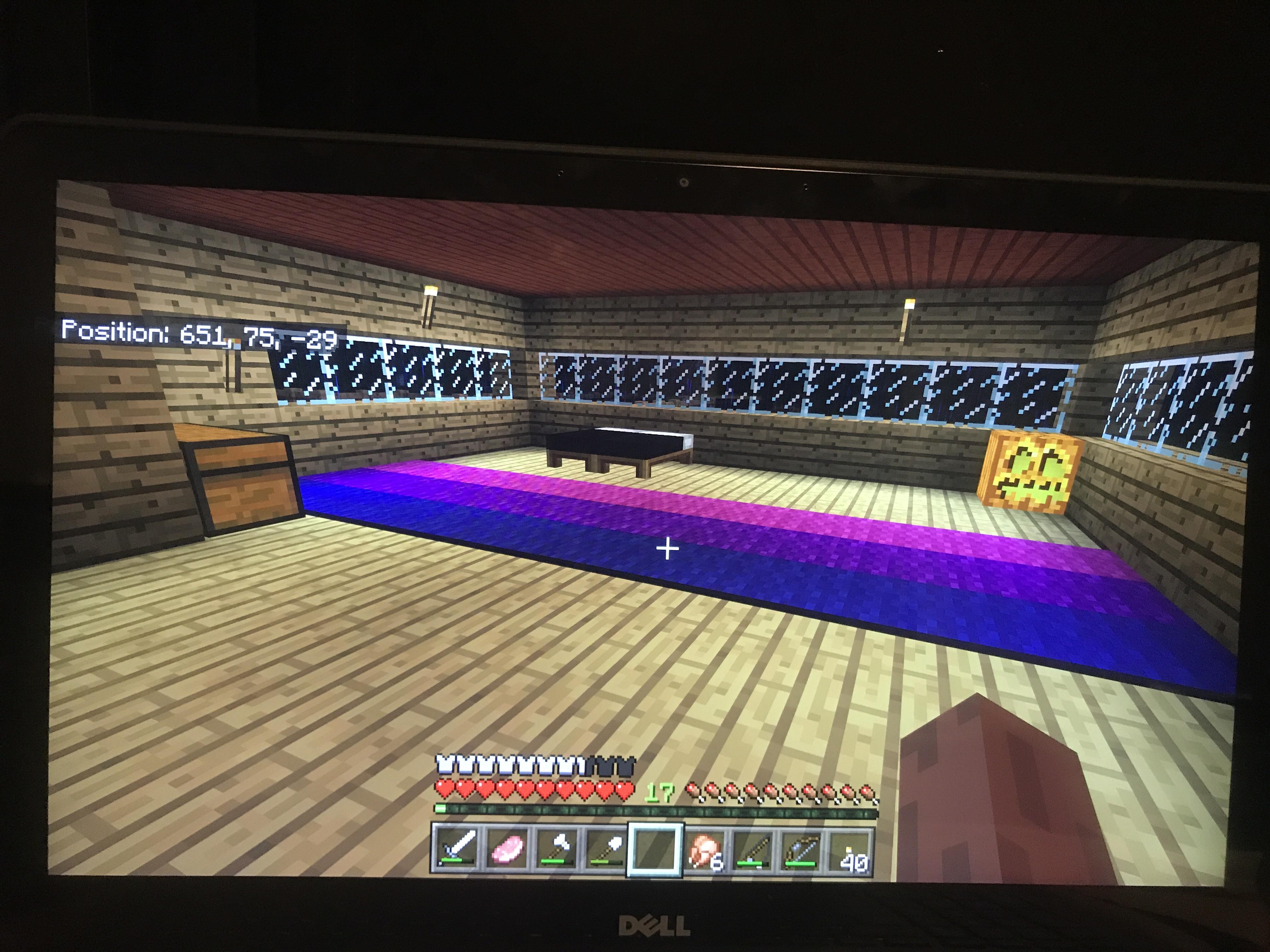 [Picture] Made a bisexual pride flag in Minecraft LGBTeens