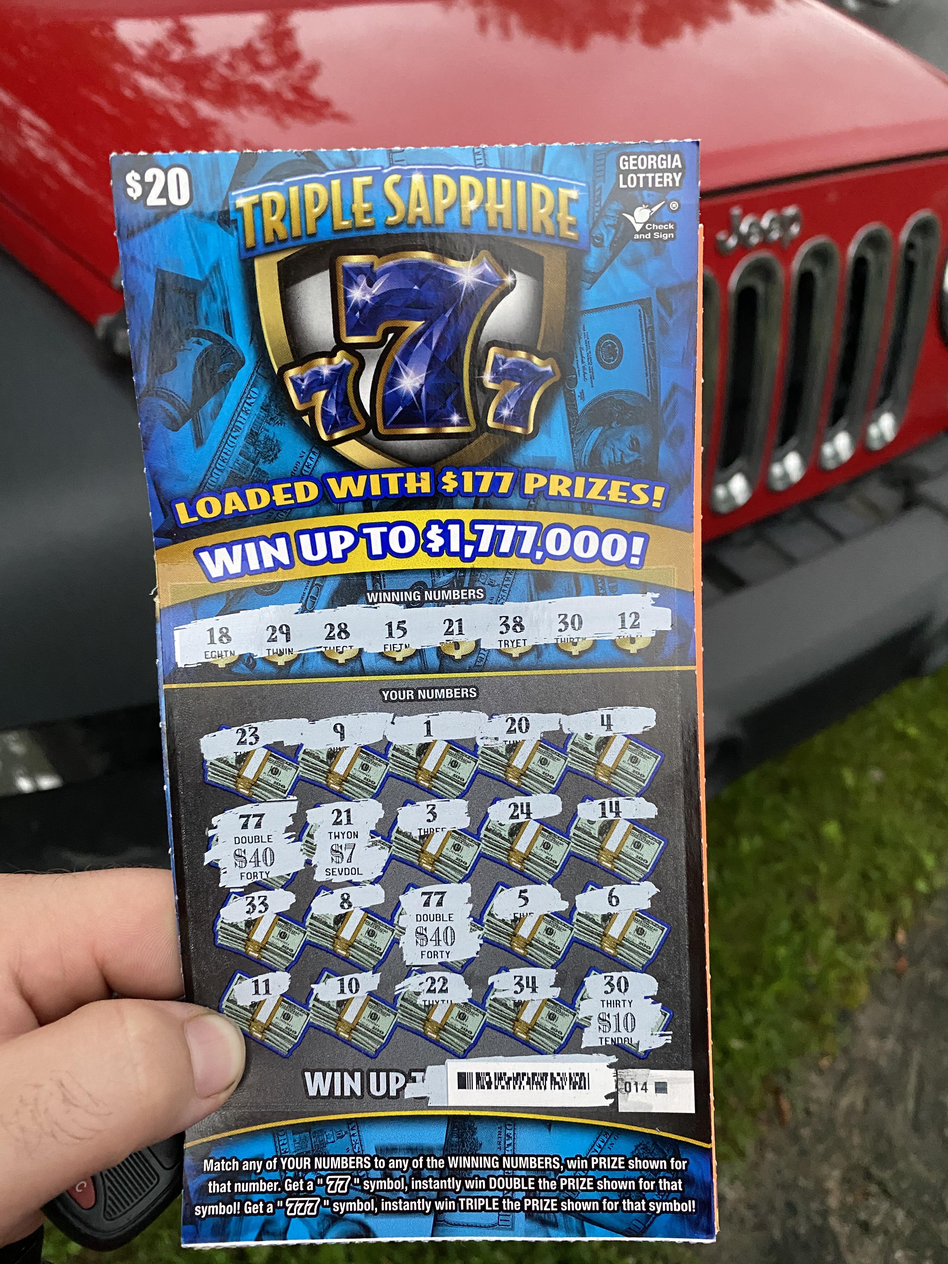 Quick win on one of the new 20 GA Lottery scratchers. r/Lottery