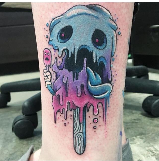 Very excited about my Zombie Popsicle! done by Nicole Sack at Electric