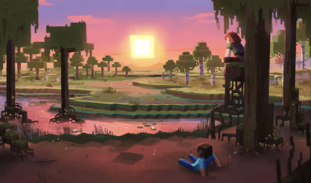 Here's a new concept art with wallpaper potential from the Minecraft