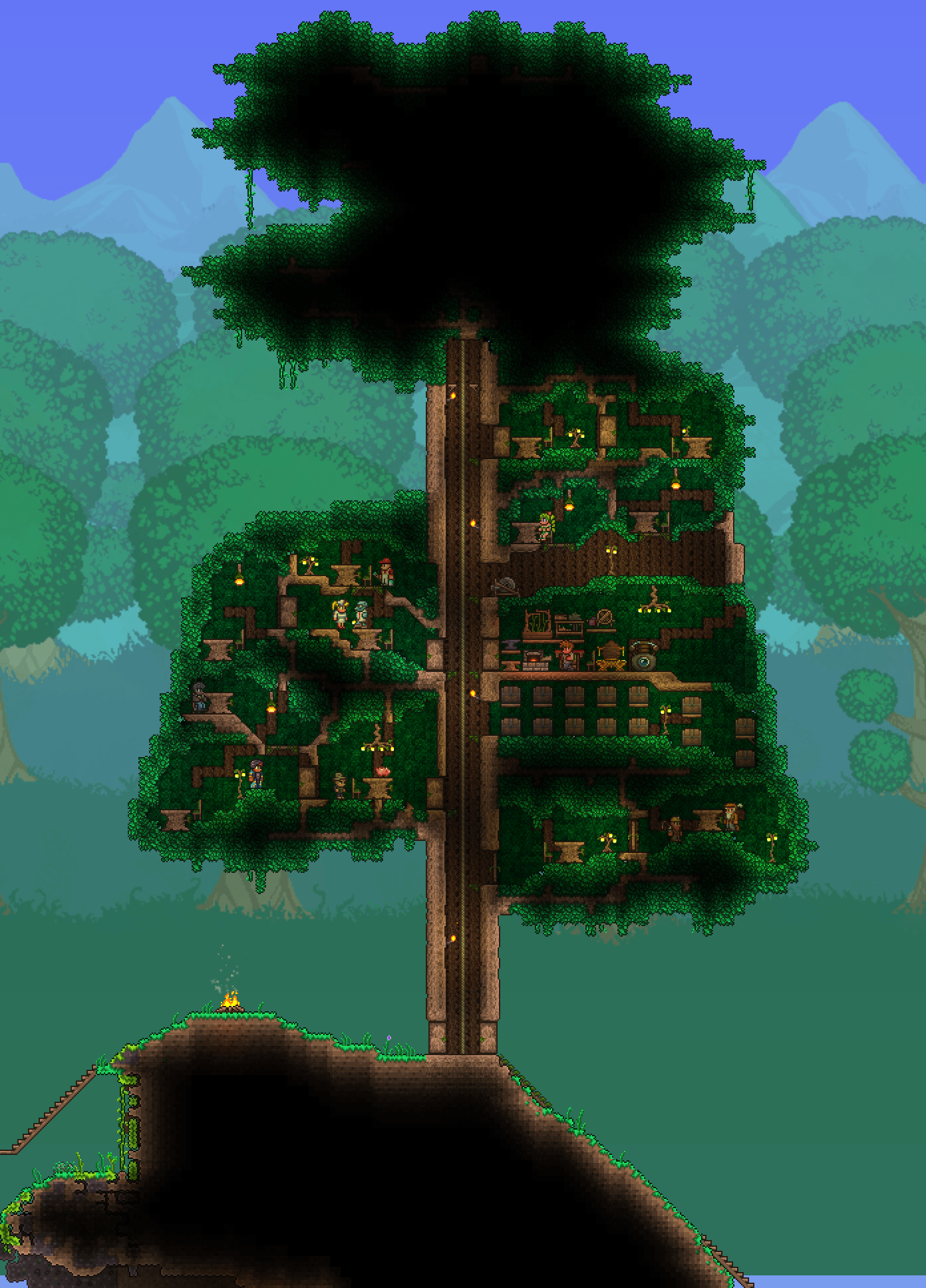 I'm an amateur builder, but I decided to make a living wood tree house