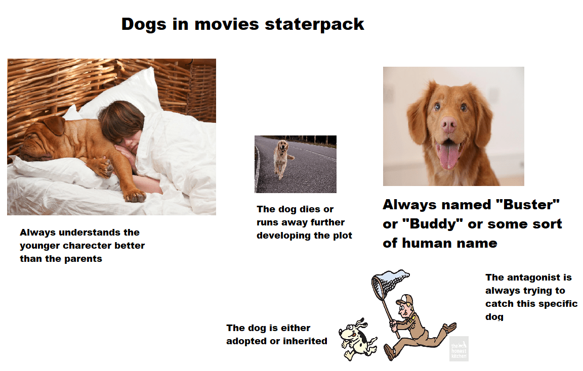 Dogs in movies staterpack r/starterpacks