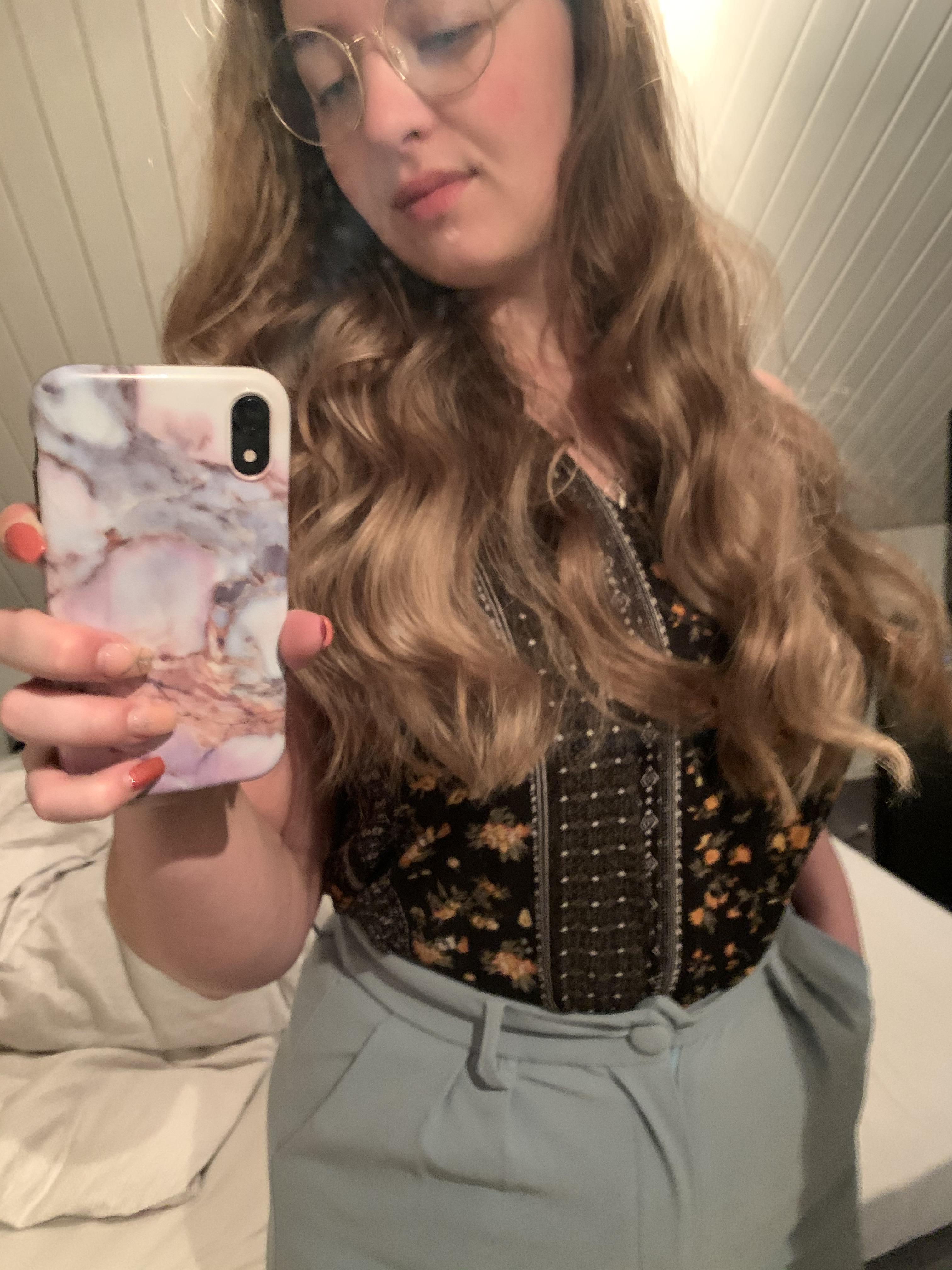 I curled my hair Saturday and today is Monday. I’m not mad, I’m