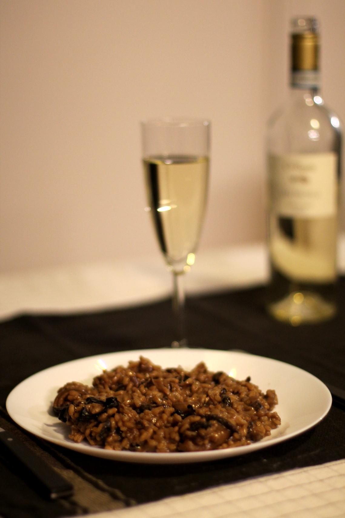 Week 6 Vinegar Balsamic Mushroom Risotto with Italian White Wine