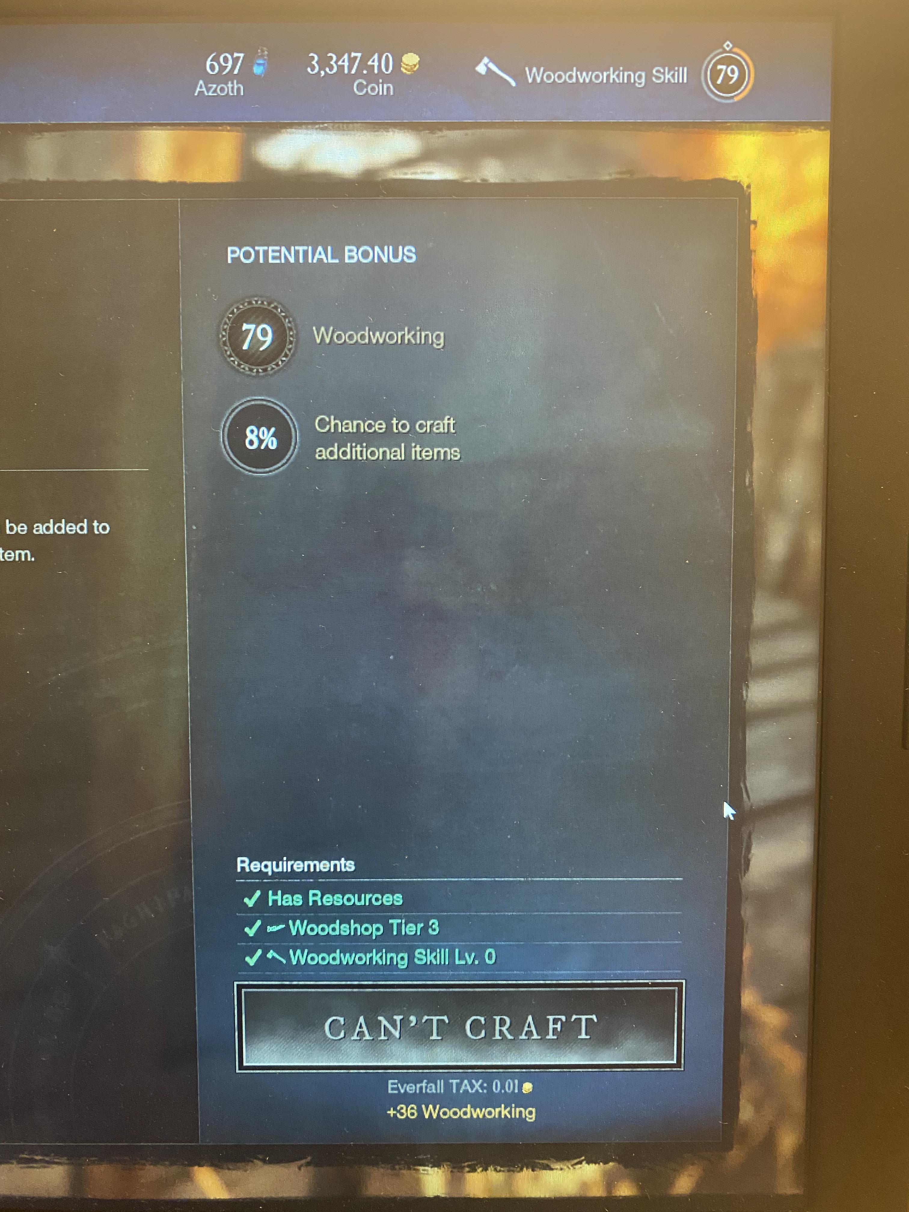 Nice, now we can’t craft in non faction settlements xD r/newworldgame