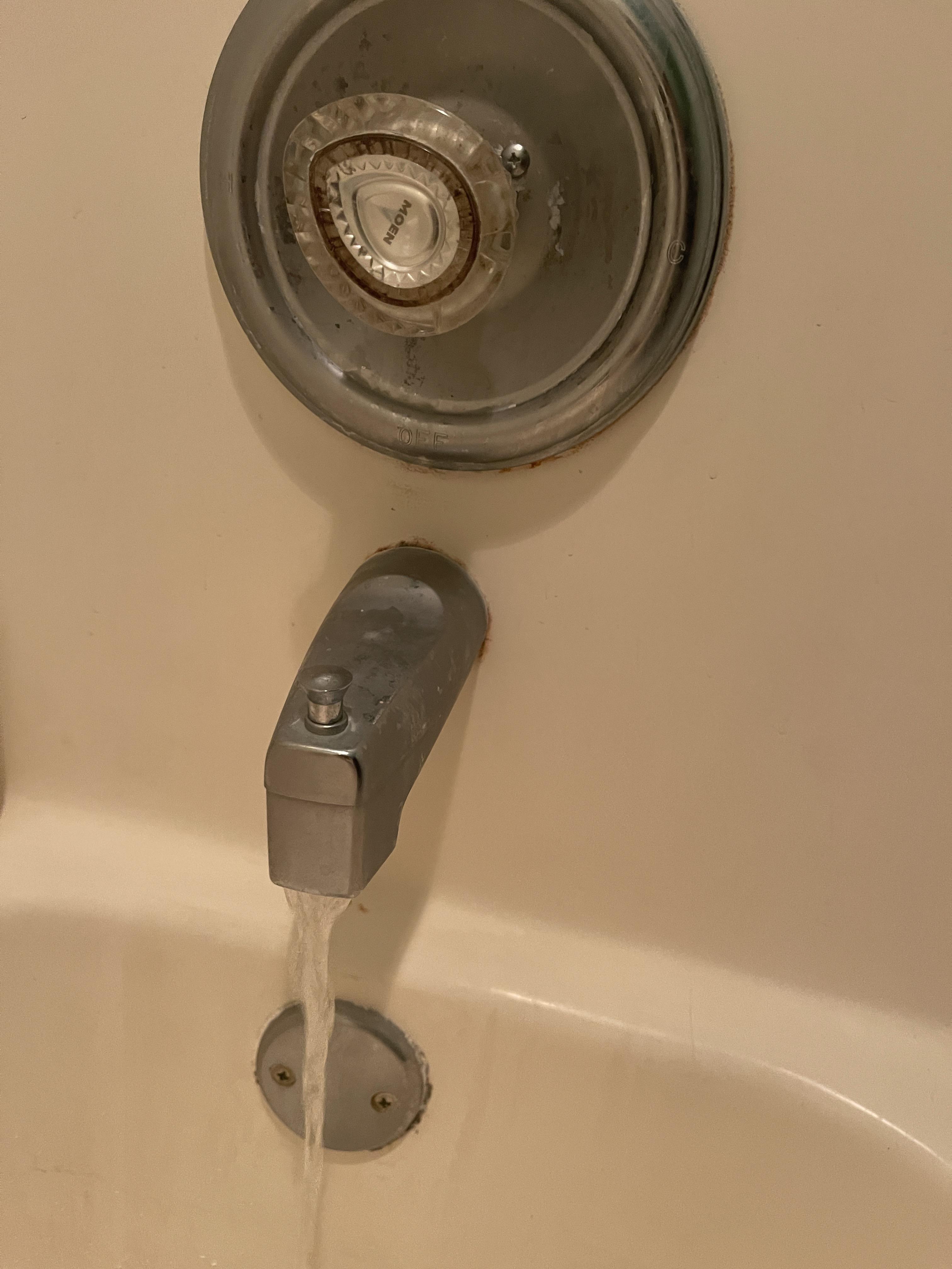 Bath faucet low pressure on hot r/askaplumber