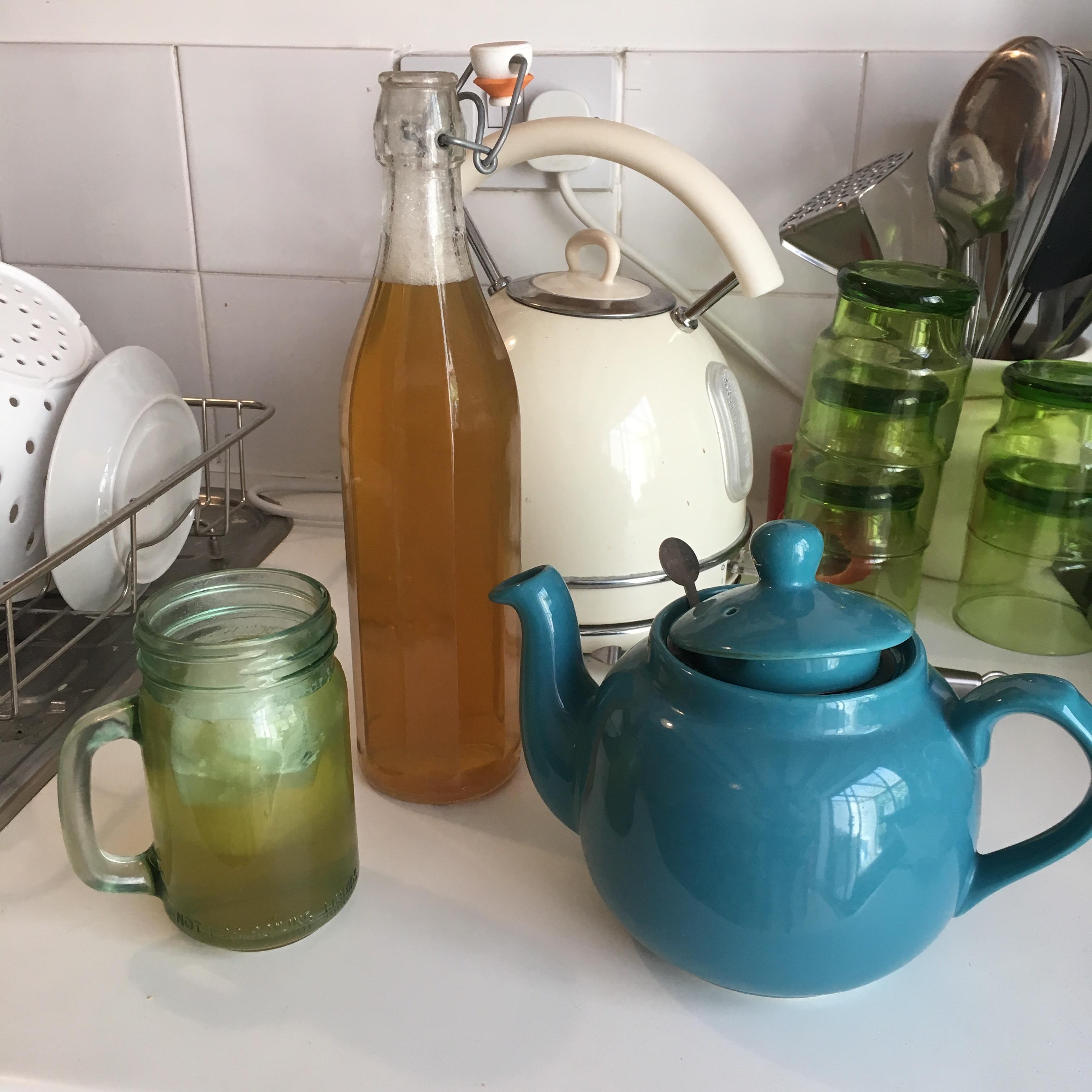 Prepping for summertime water fasting with some iced jasmine tea, no