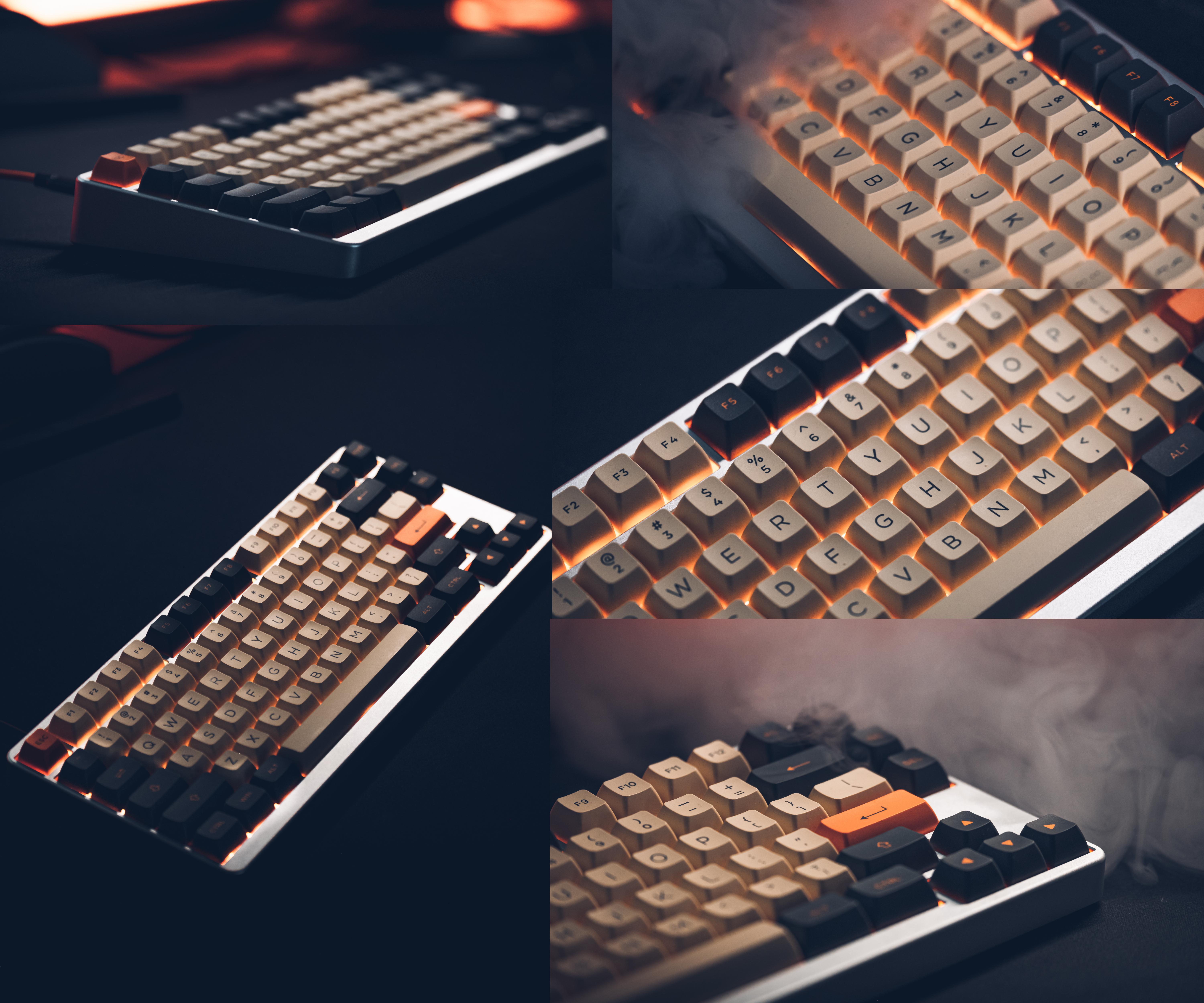 My First Build [idobao id80 w/ Tangerine Switches, Akko Retro Keycaps