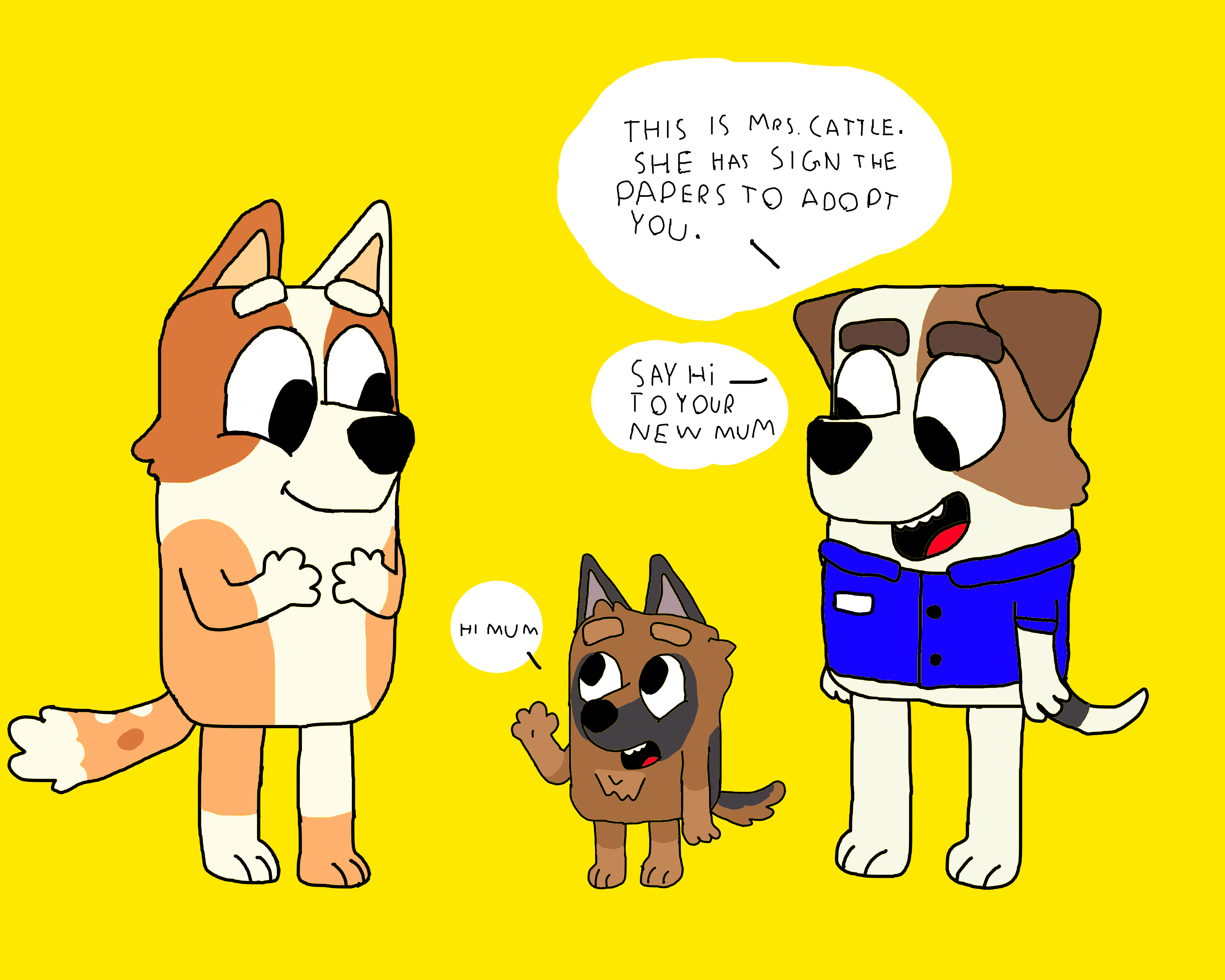 I decided to draw a fanart of brandy. (spoiler warning) r/bluey