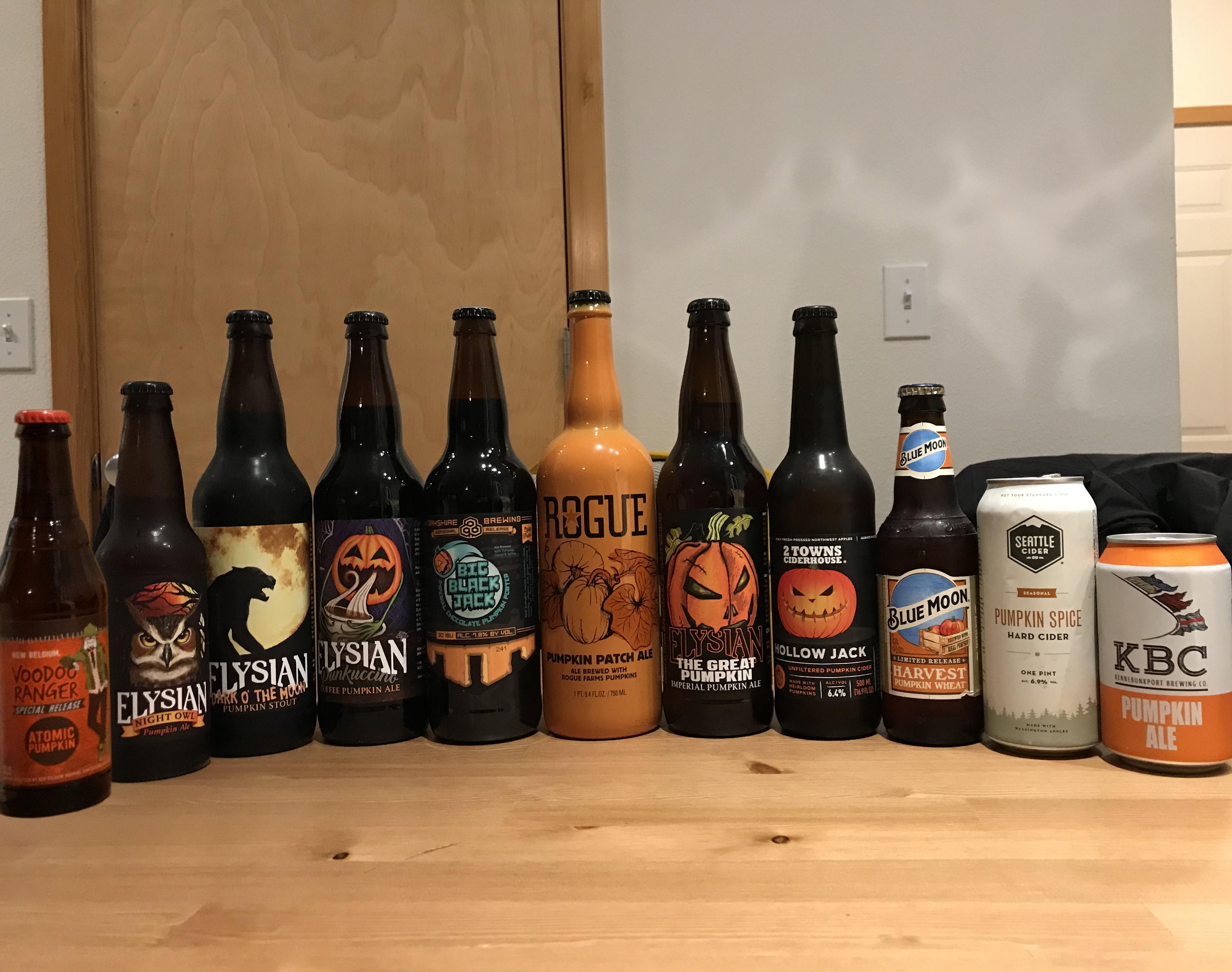 Pumpkin Beer Tasting at Home. r/Portland