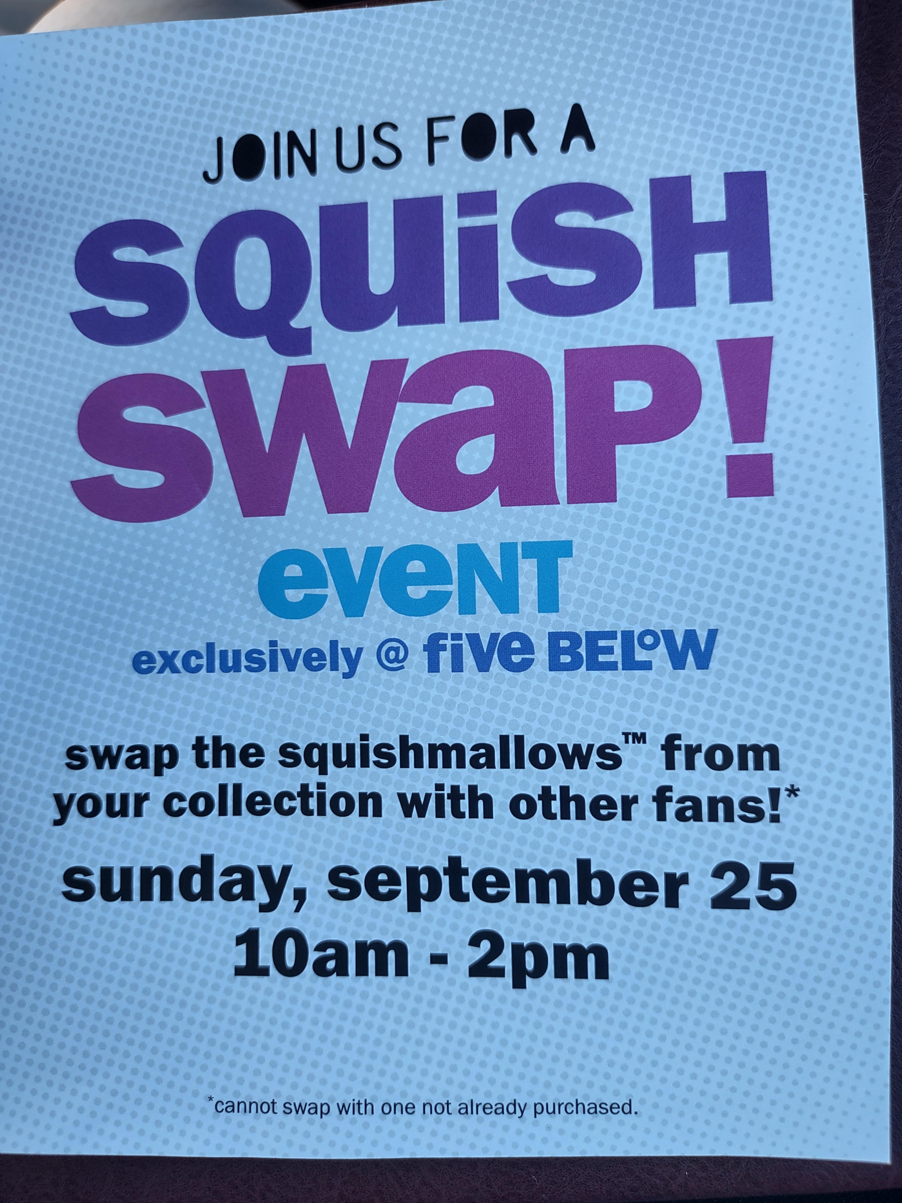 5 below is having an event near me ! r/squishmallow