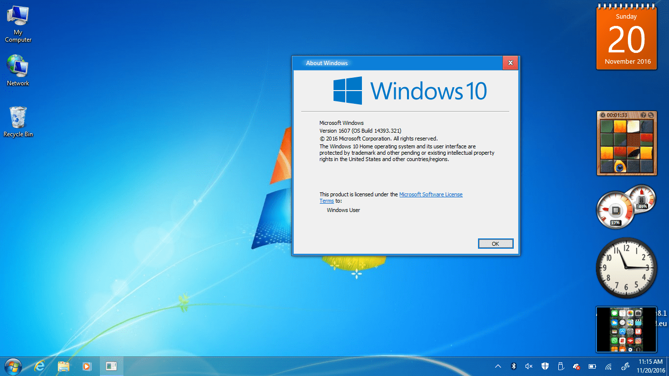 Windows 7ish desktop r/desktops