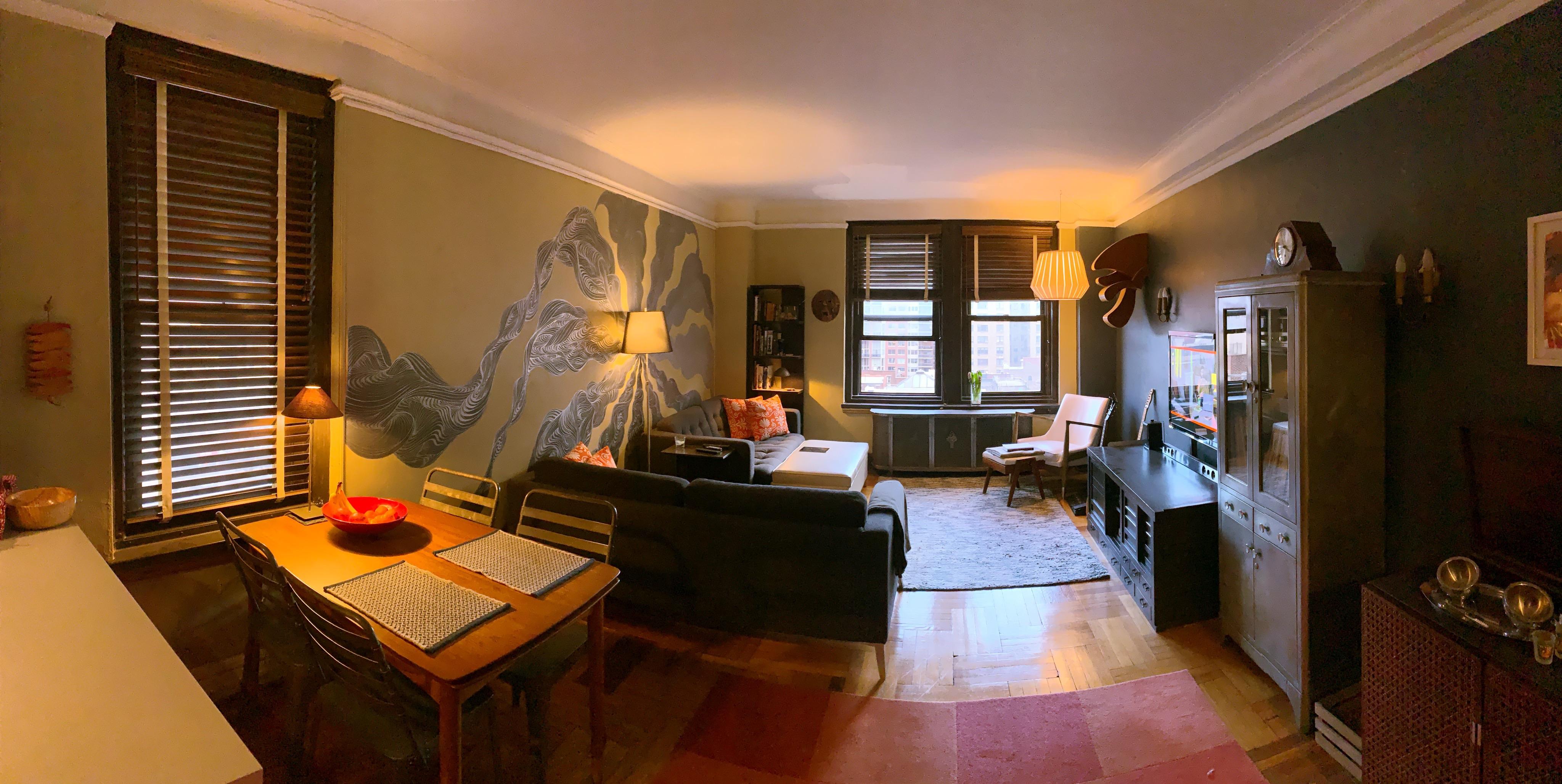 My cozy escape from the city. Manhattan NYC r/malelivingspace