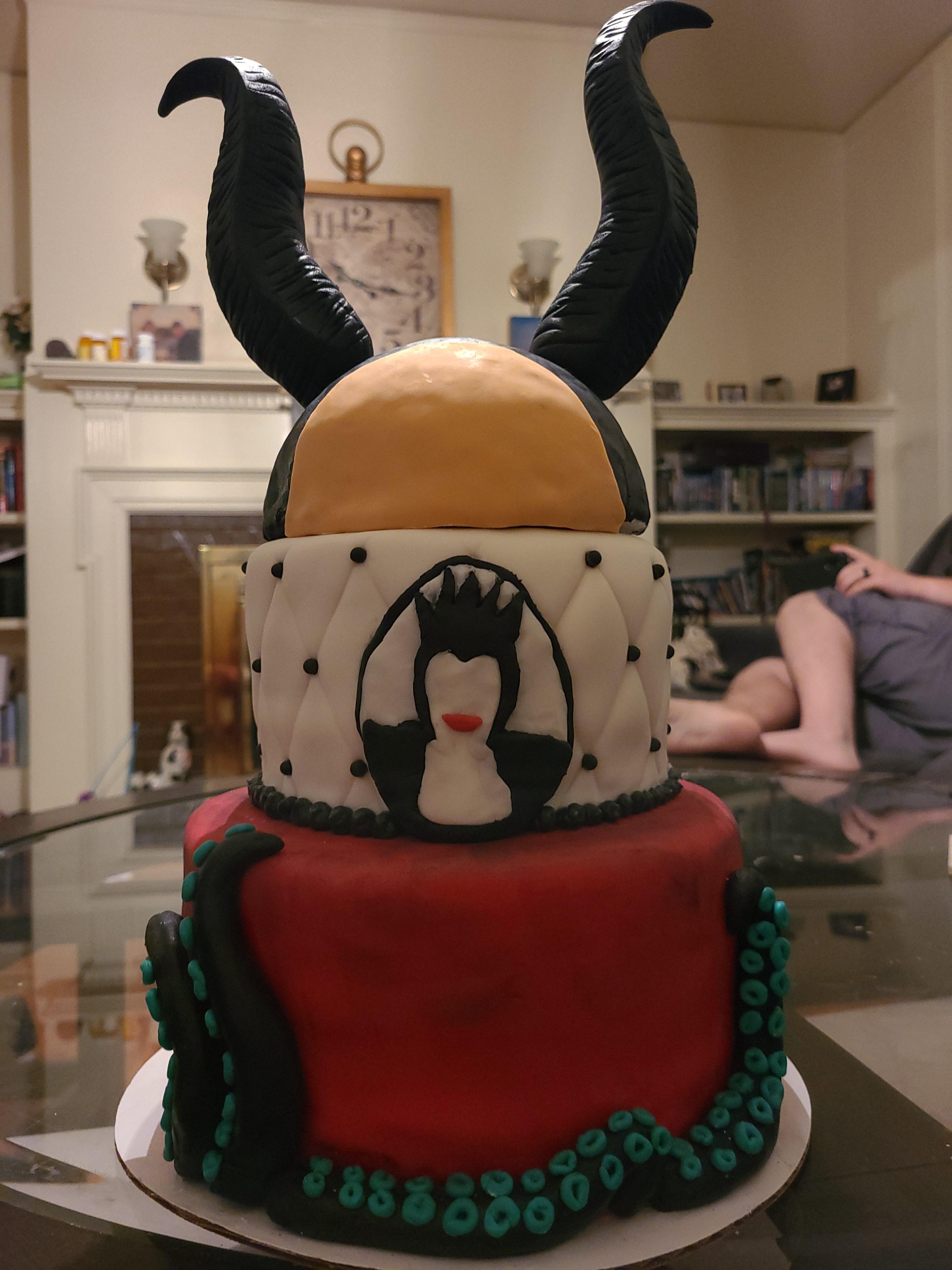 Disney Villains Cake for a friend's birthday definitely a milestone