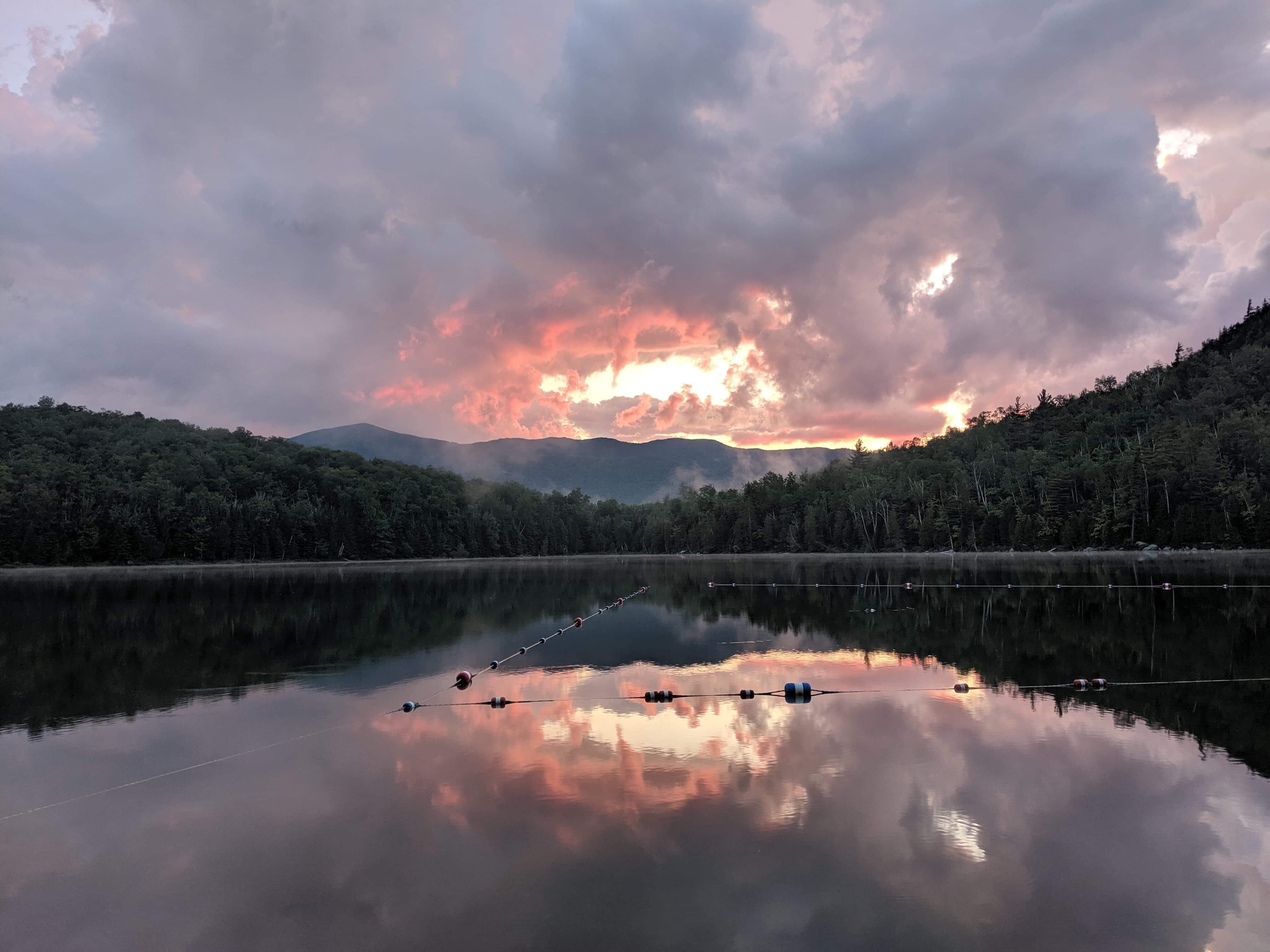 Sunset at Heart lake before the storm r/Adirondacks