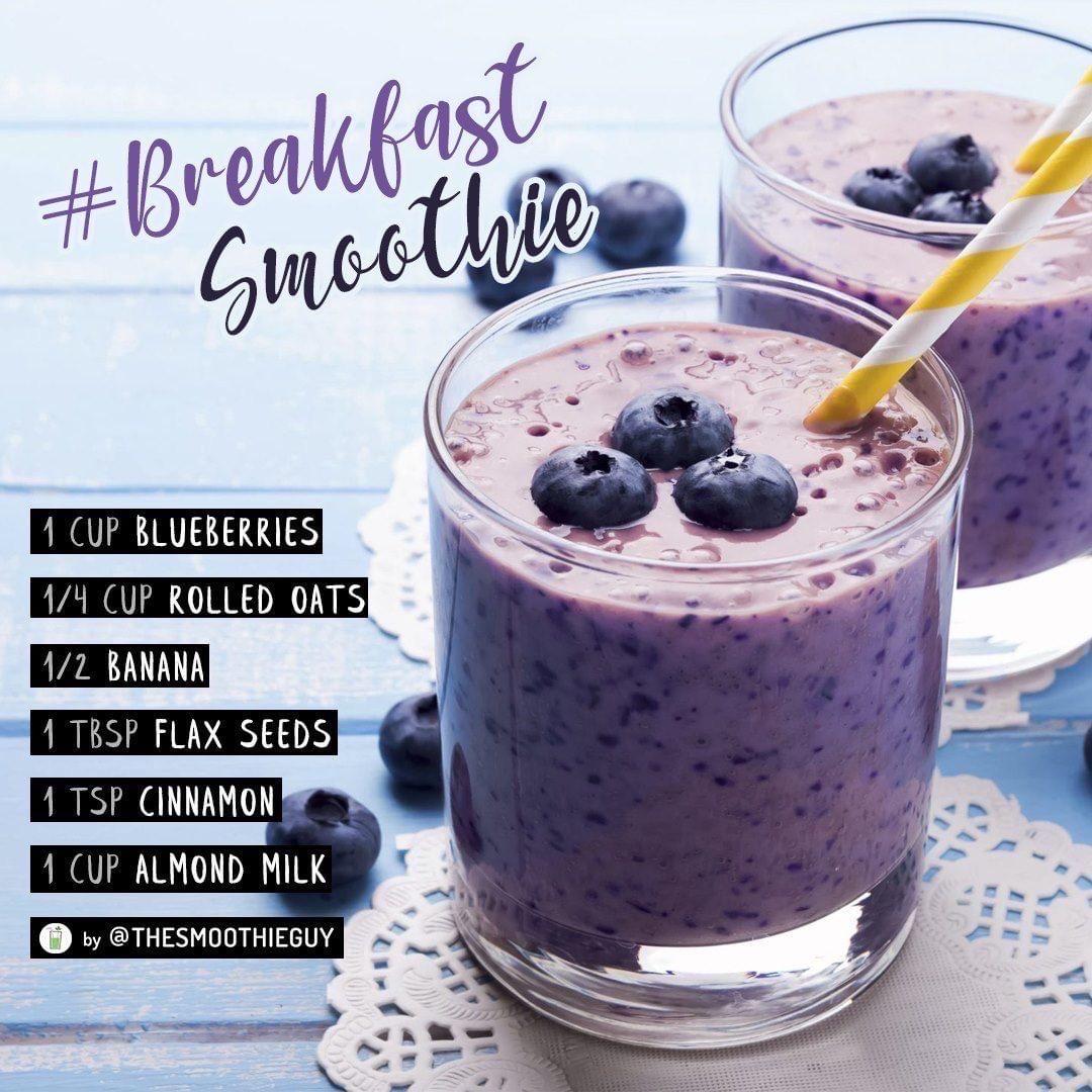 380 Calories Blueberry Muffin Smoothie r/1200isplenty