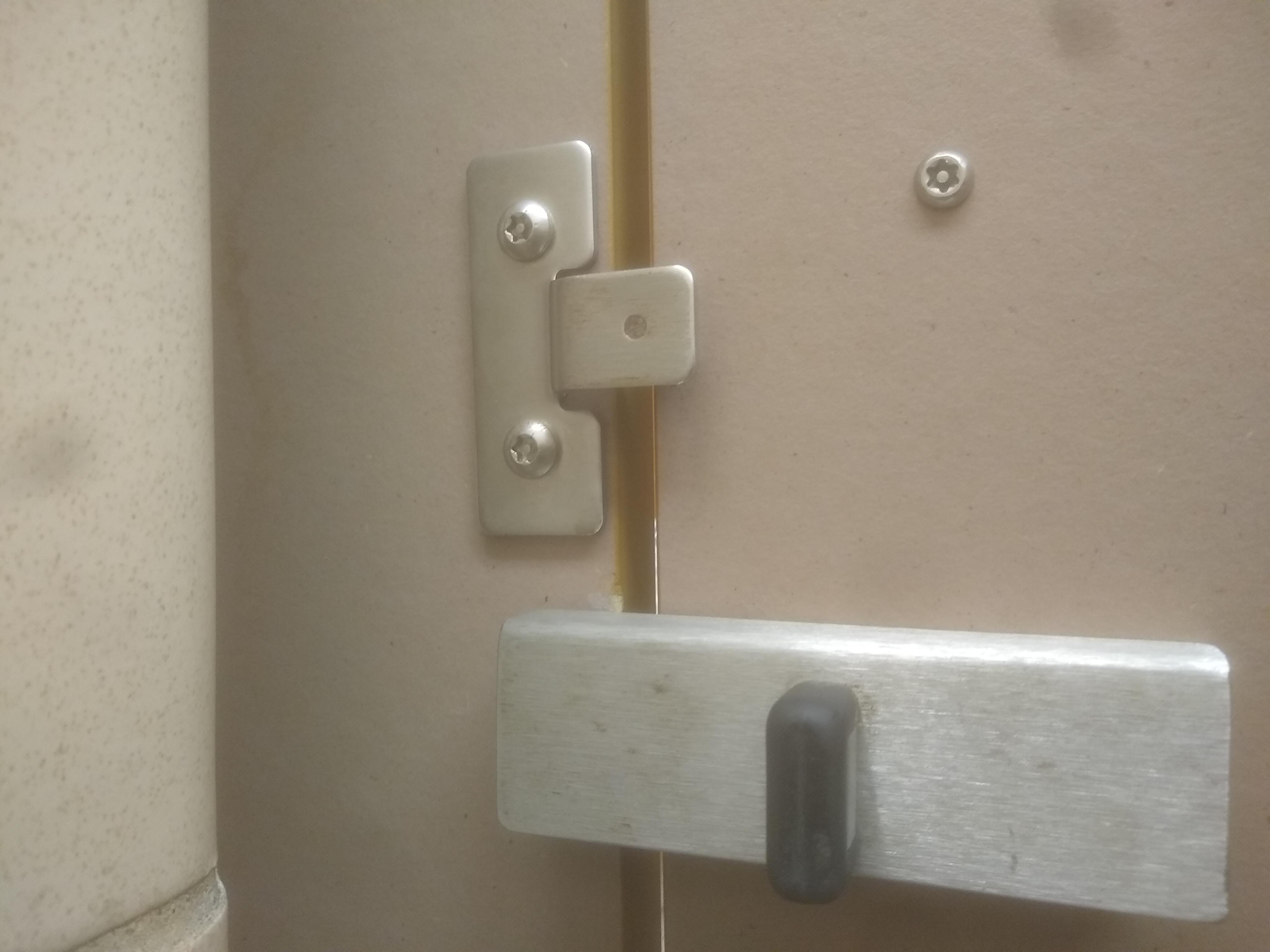 This lock on the school bathroom stall door r/mildlyinfuriating