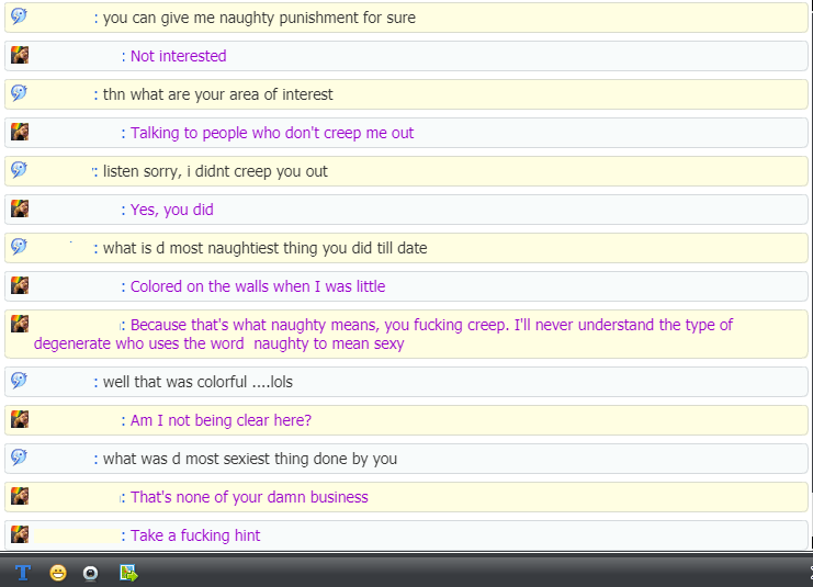 Chat rooms are fun r/creepyPMs