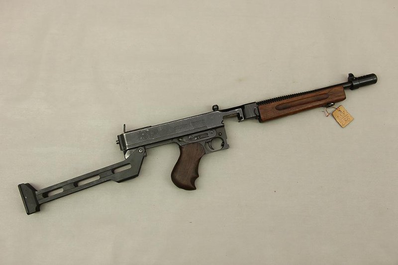 Thompson submachine gun, 1928 A1, experimental version with folding