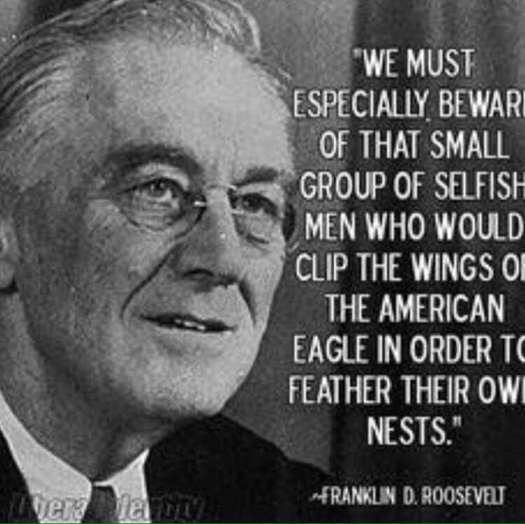 Franklin Roosevelt quote rings true today. r/PoliticalHumor