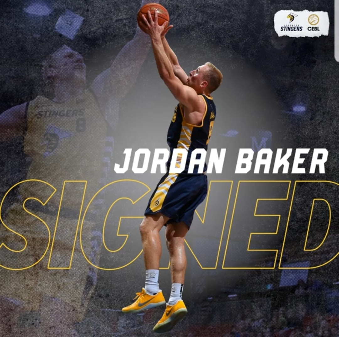 Edmonton's own Jordan Baker returns to the Stingers! 2nd Team AllCEBL