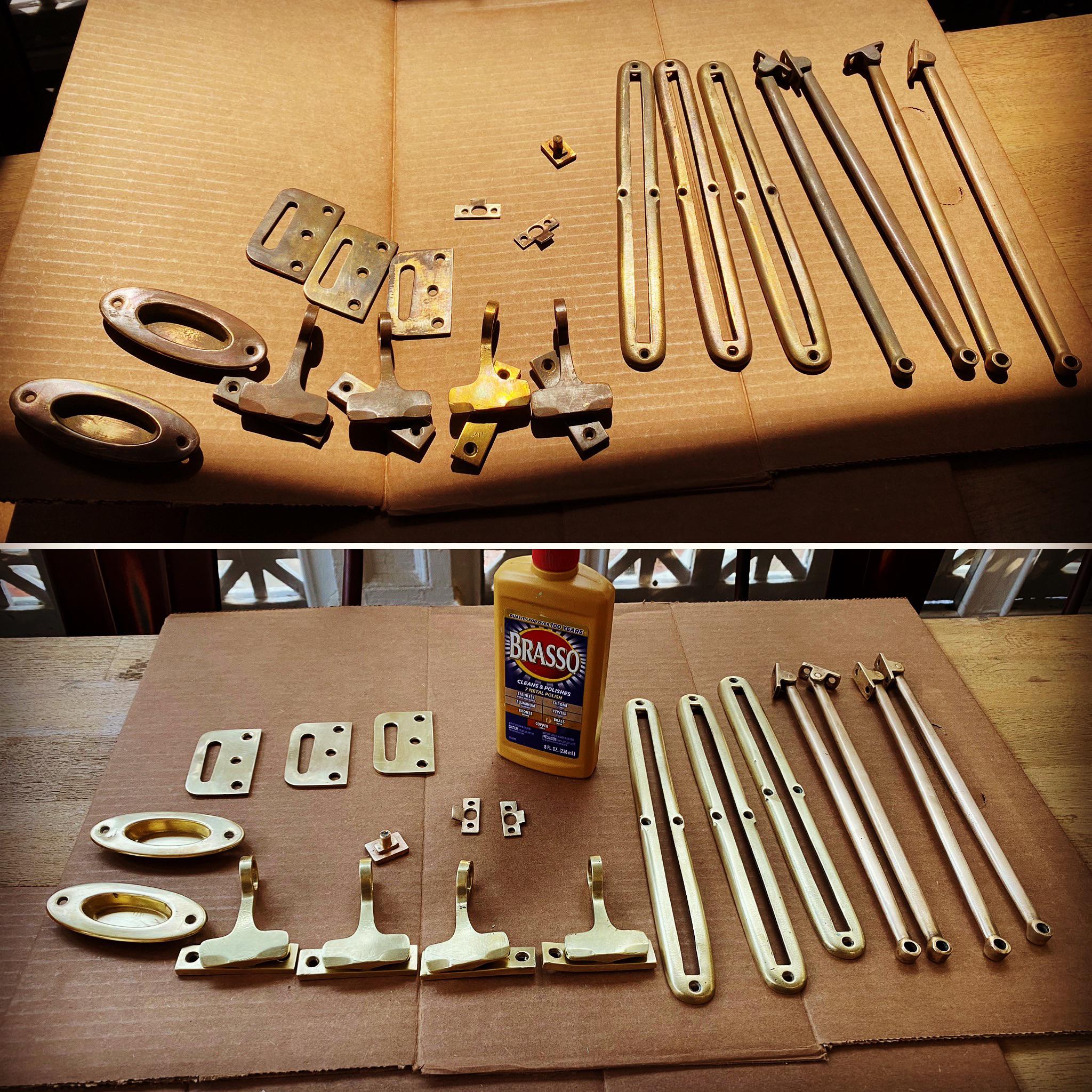 Brass Polishing Before & After r/centuryhomes